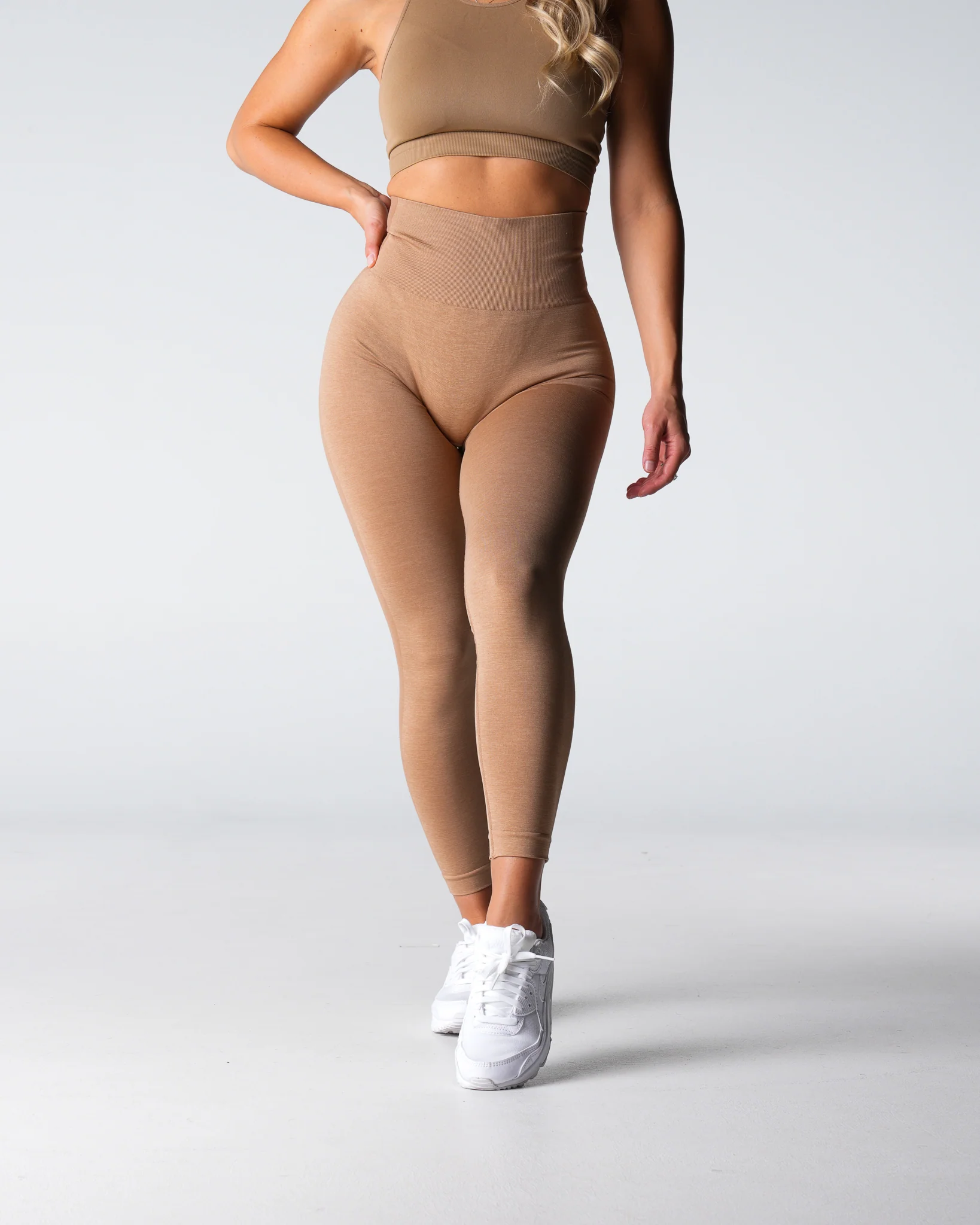 Beige Performance Seamless Leggings - Image 4