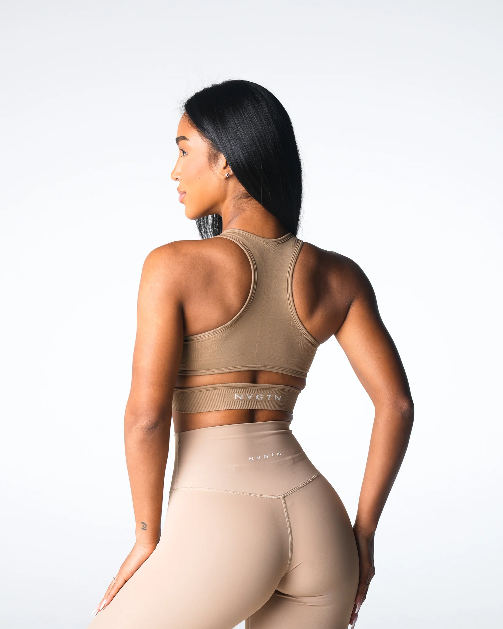 Beige Rise Seamless Bra - Image 4