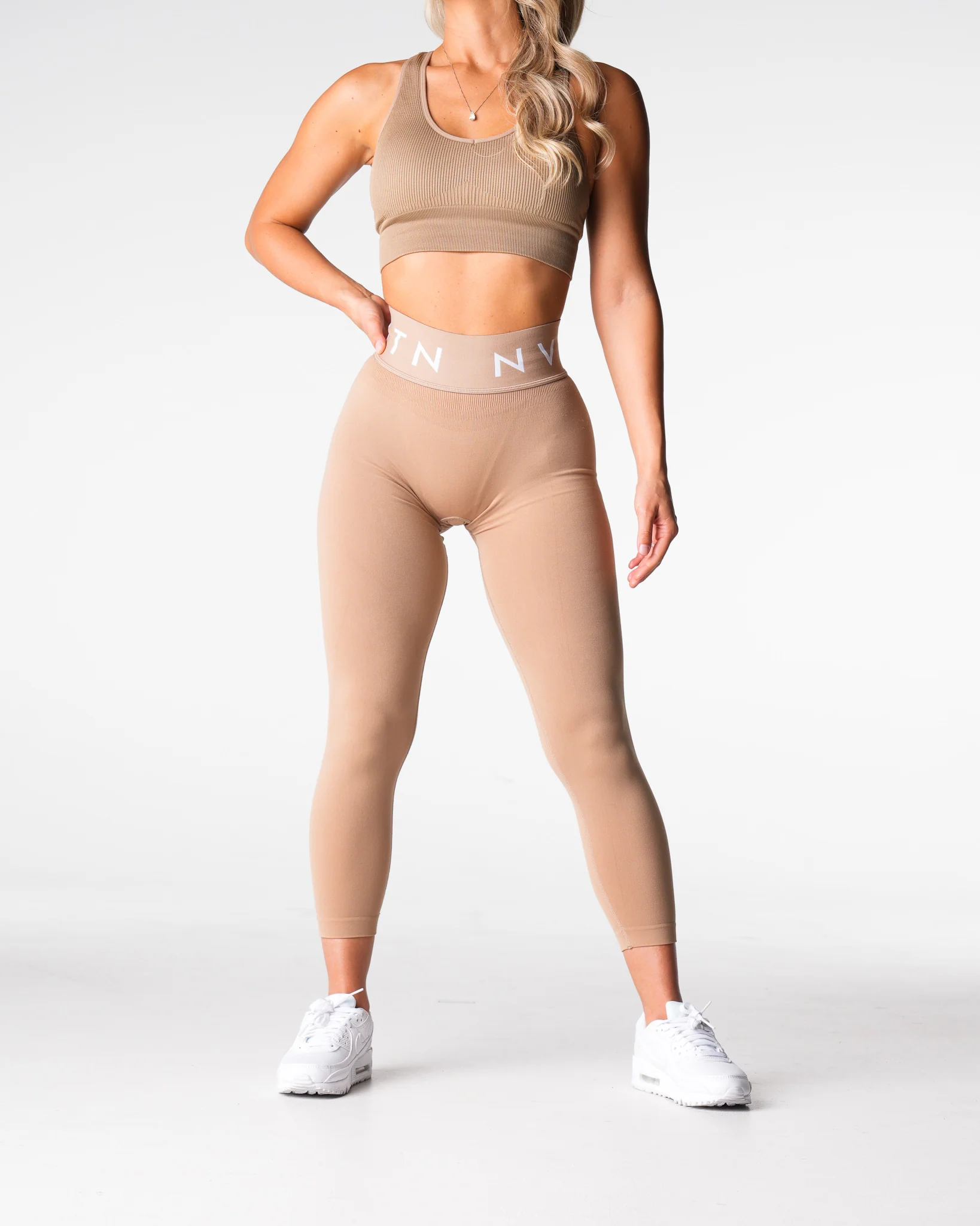 Beige Sport Seamless Leggings - Image 4