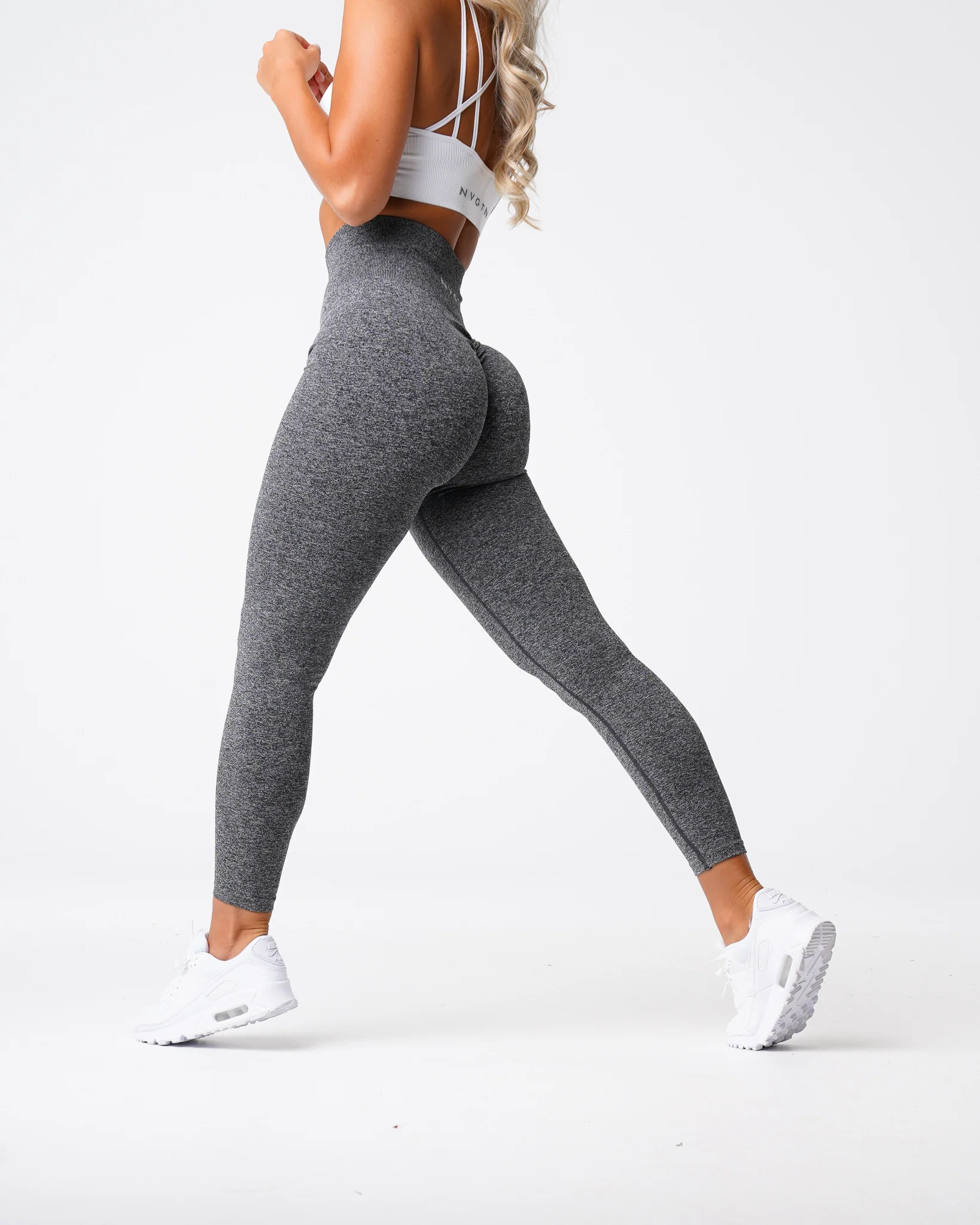 Black Speckled Scrunch Seamless Leggings - Image 3