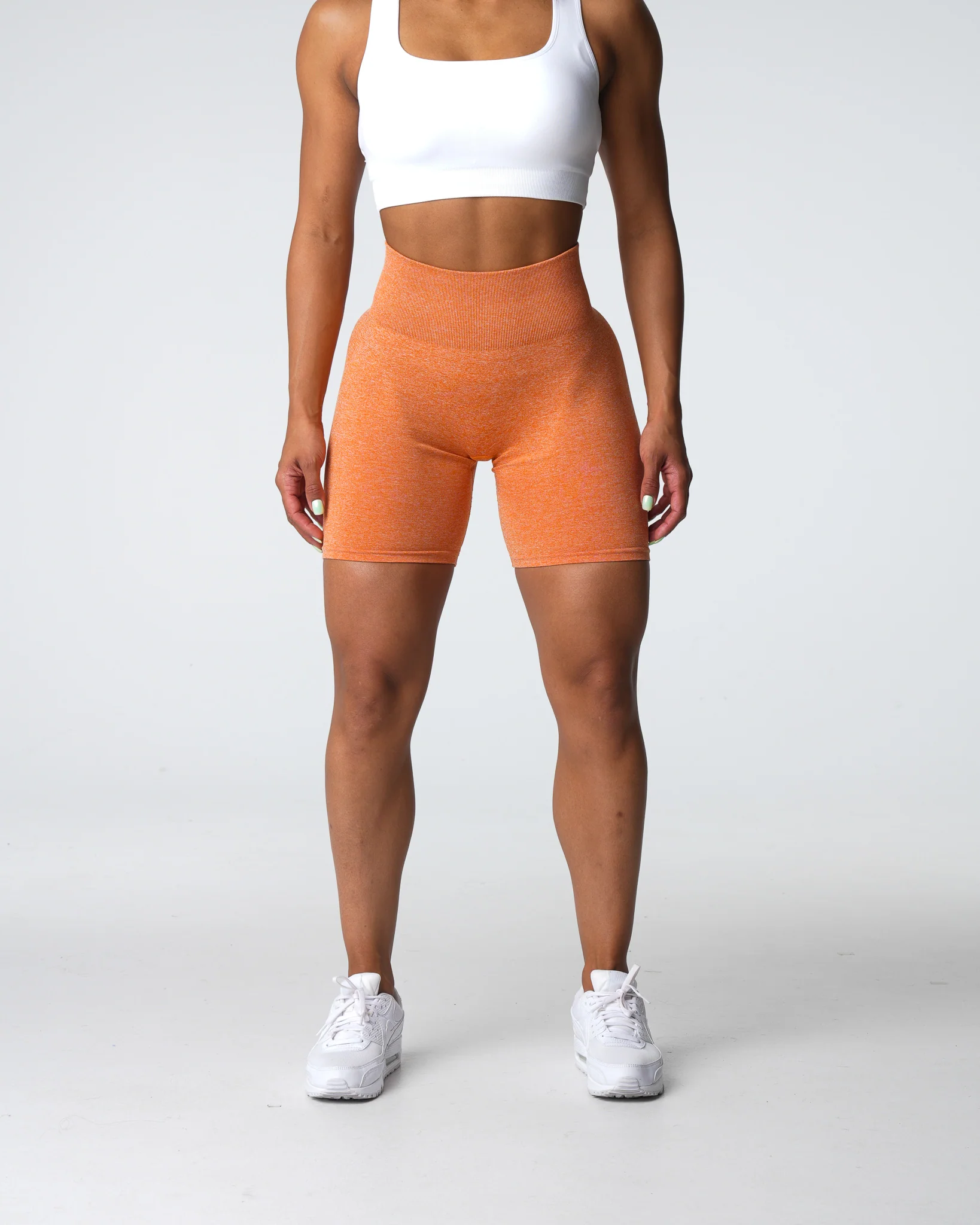 Burnt Orange Scrunch Seamless Shorts - Image 3