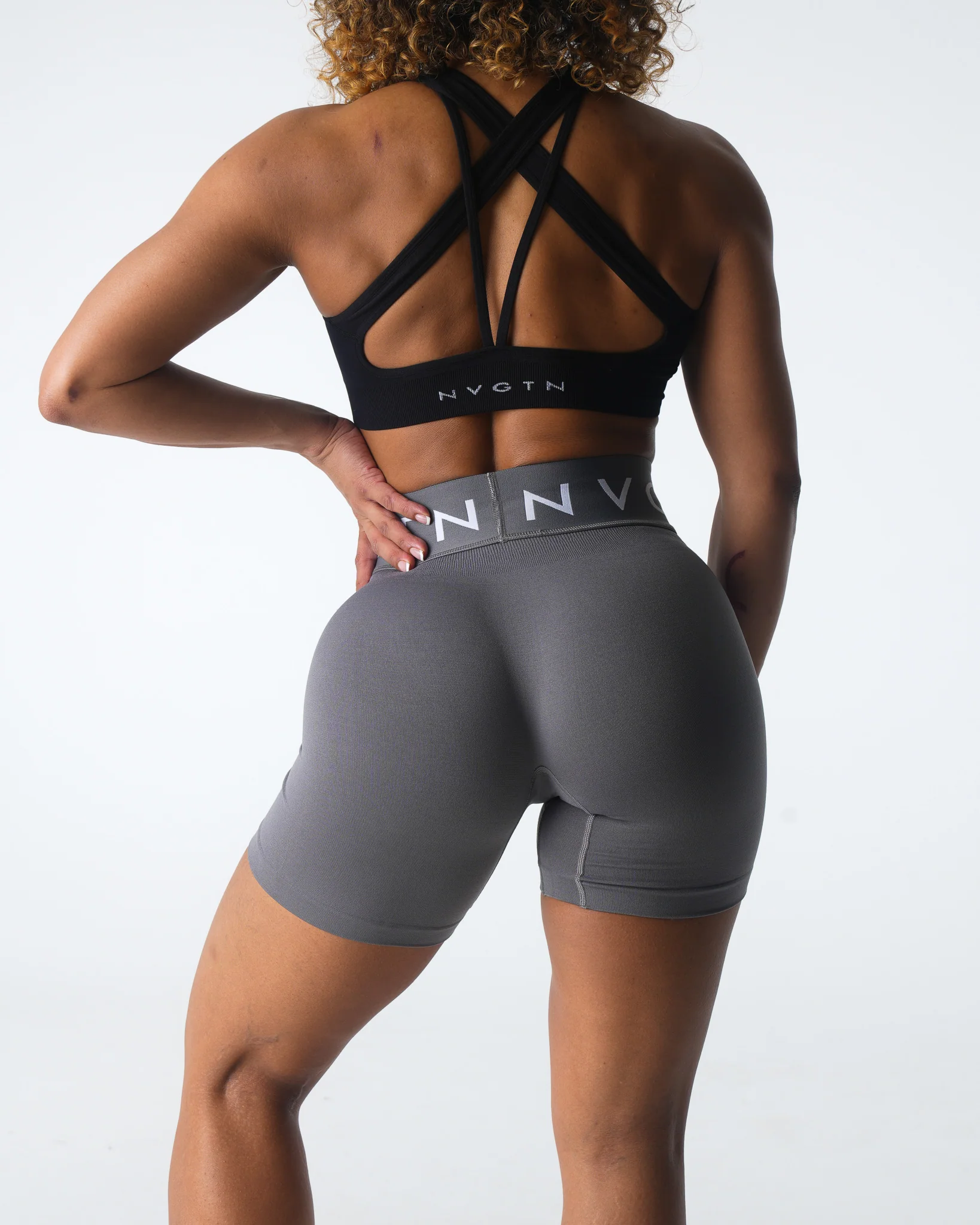 Charcoal Sport Seamless Shorts - Image 4