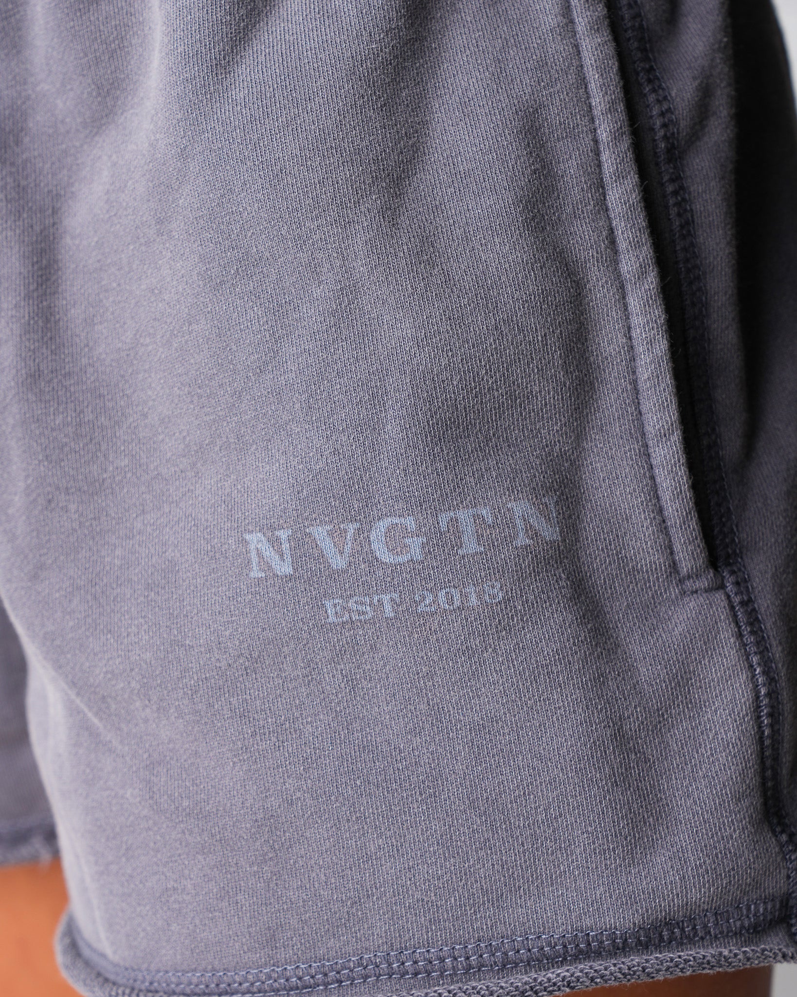 Charcoal Washed Lounge Shorts - Image 4