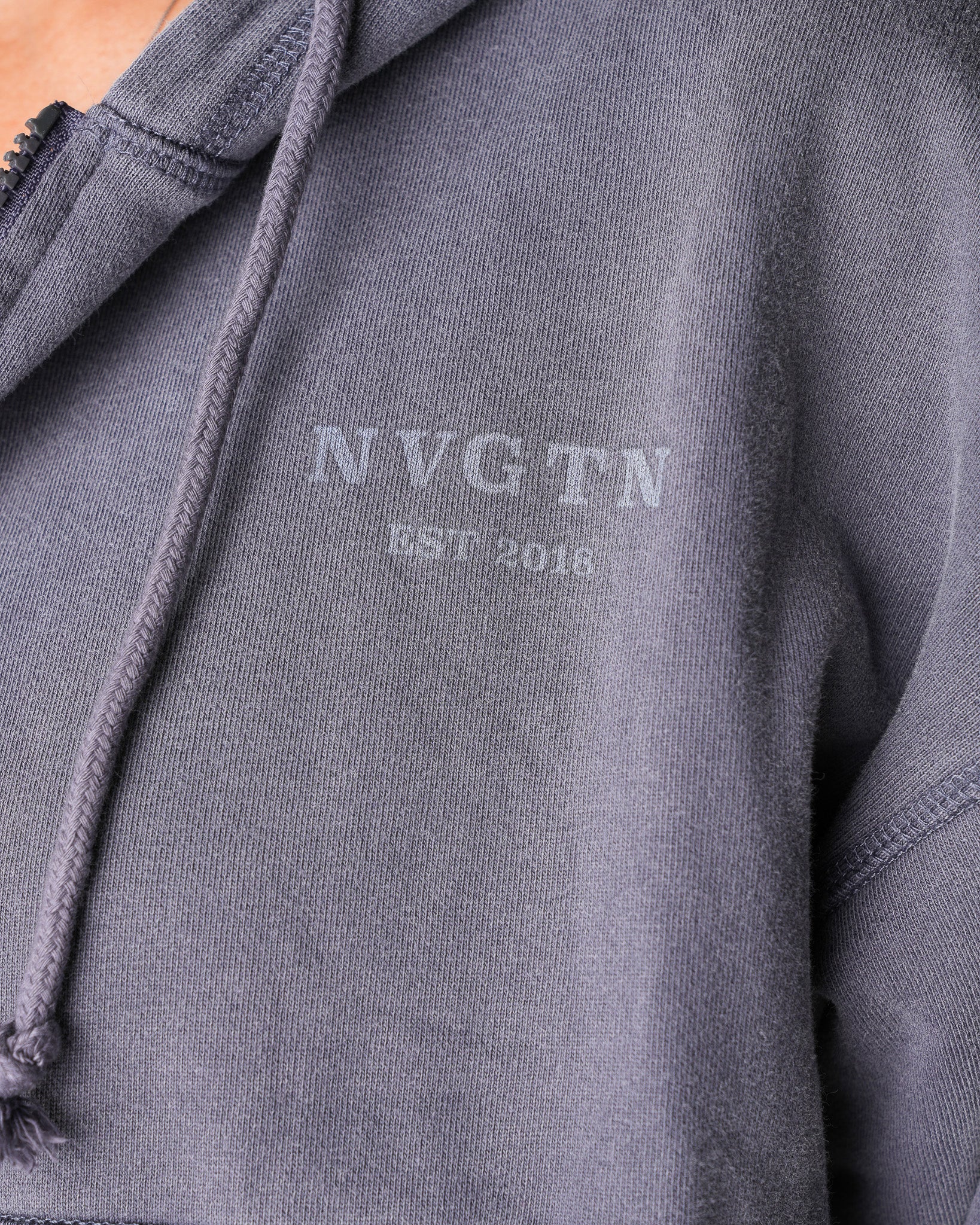 Charcoal Washed Lounge Zip Up - Image 4