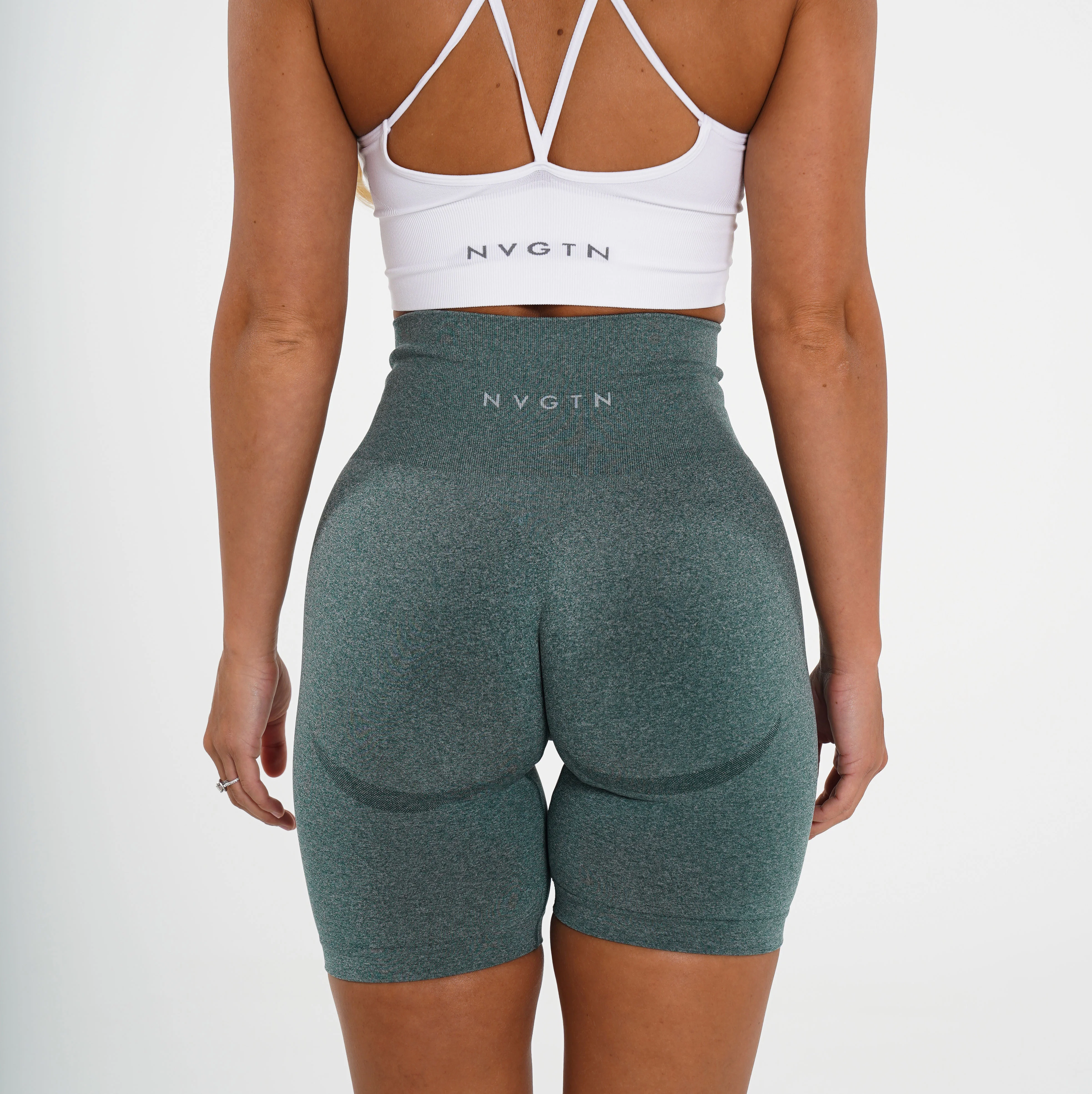 Forest Green Biker Shorts - Image 3