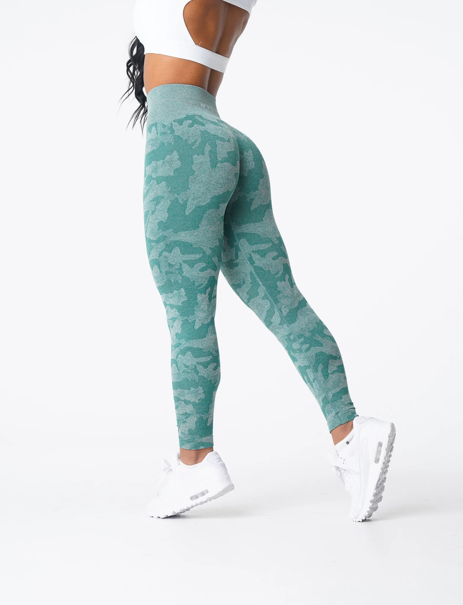 Forest Green Camo Seamless Leggings - Image 3