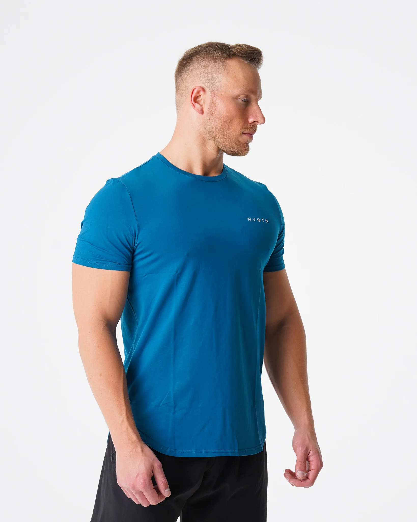 French Blue Pulse Fitted Tee - Image 3