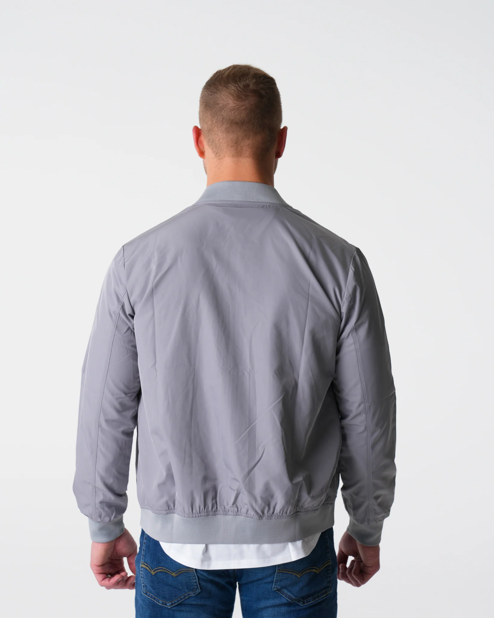 Grey Bomber Jacket - Image 3