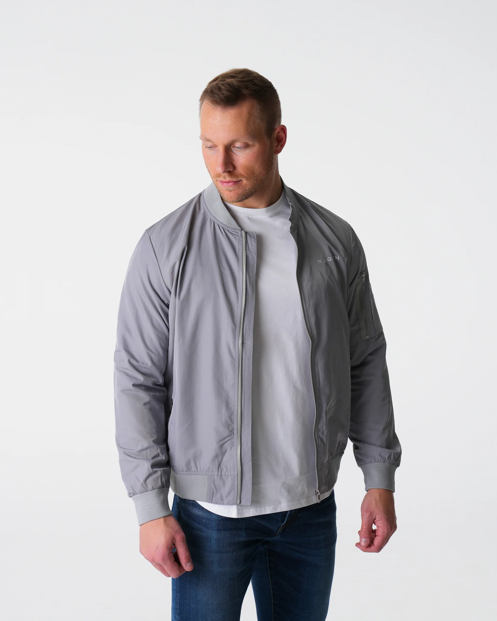Grey Bomber Jacket - Image 4