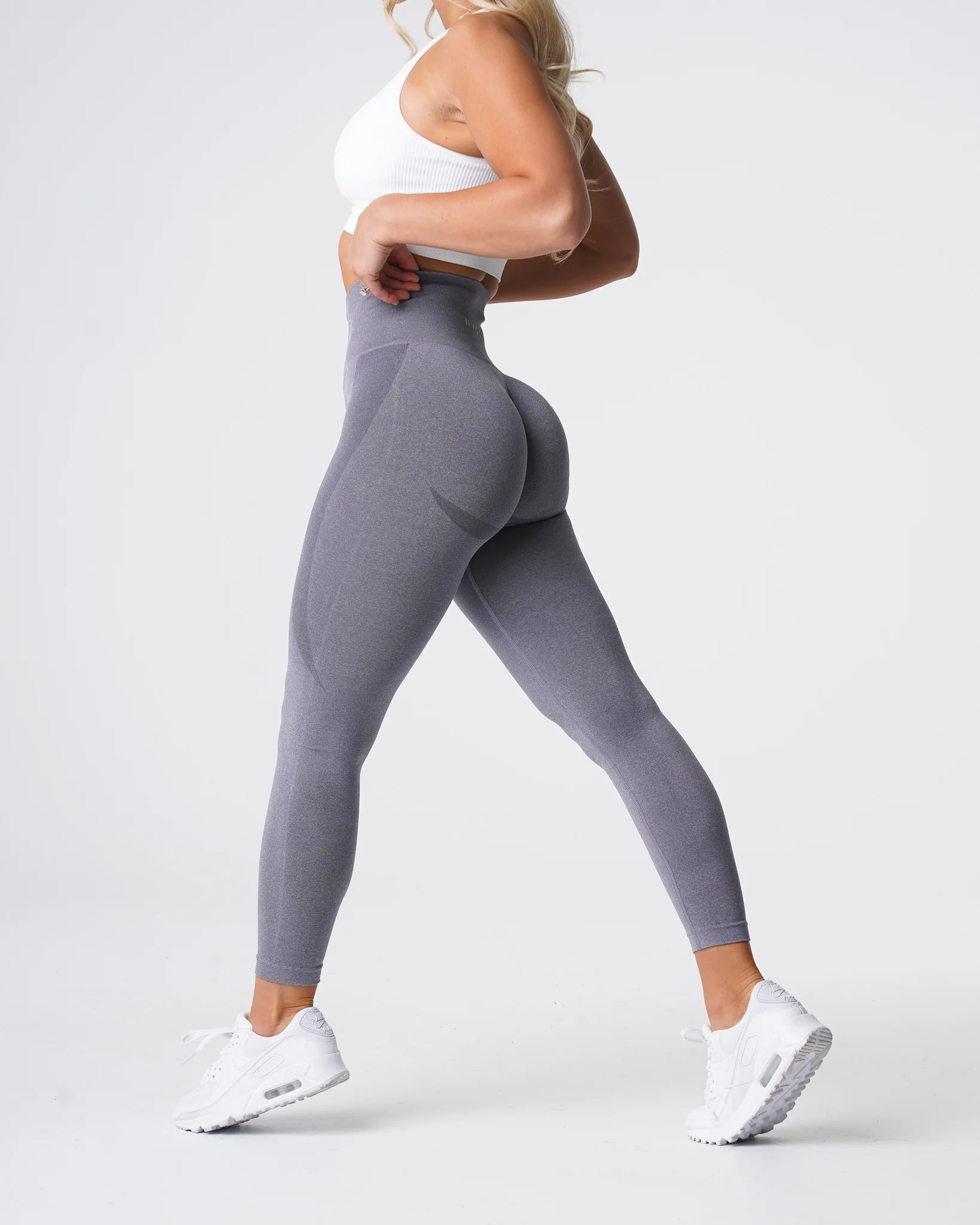 Grey Contour Seamless Leggings - Image 4
