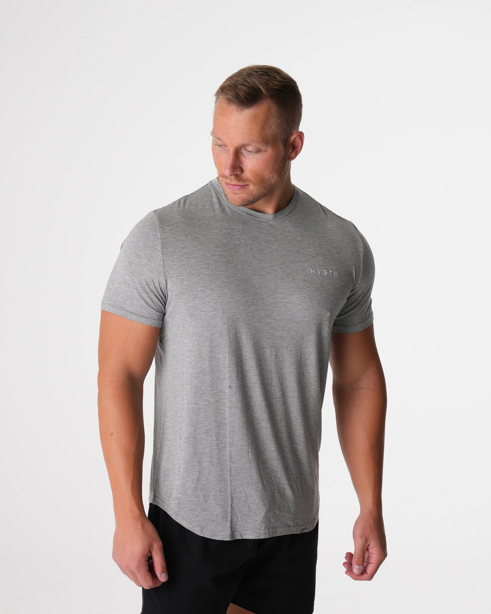 Grey Tech Fitted Tee - Image 3
