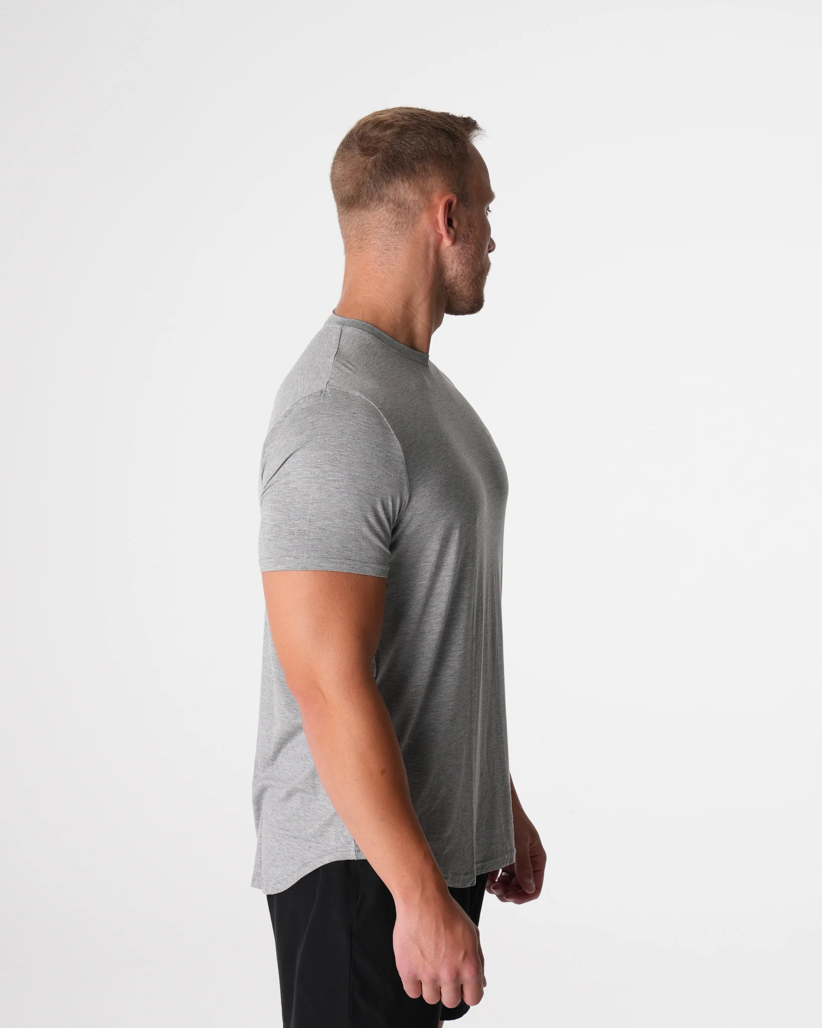 Grey Tech Fitted Tee - Image 4