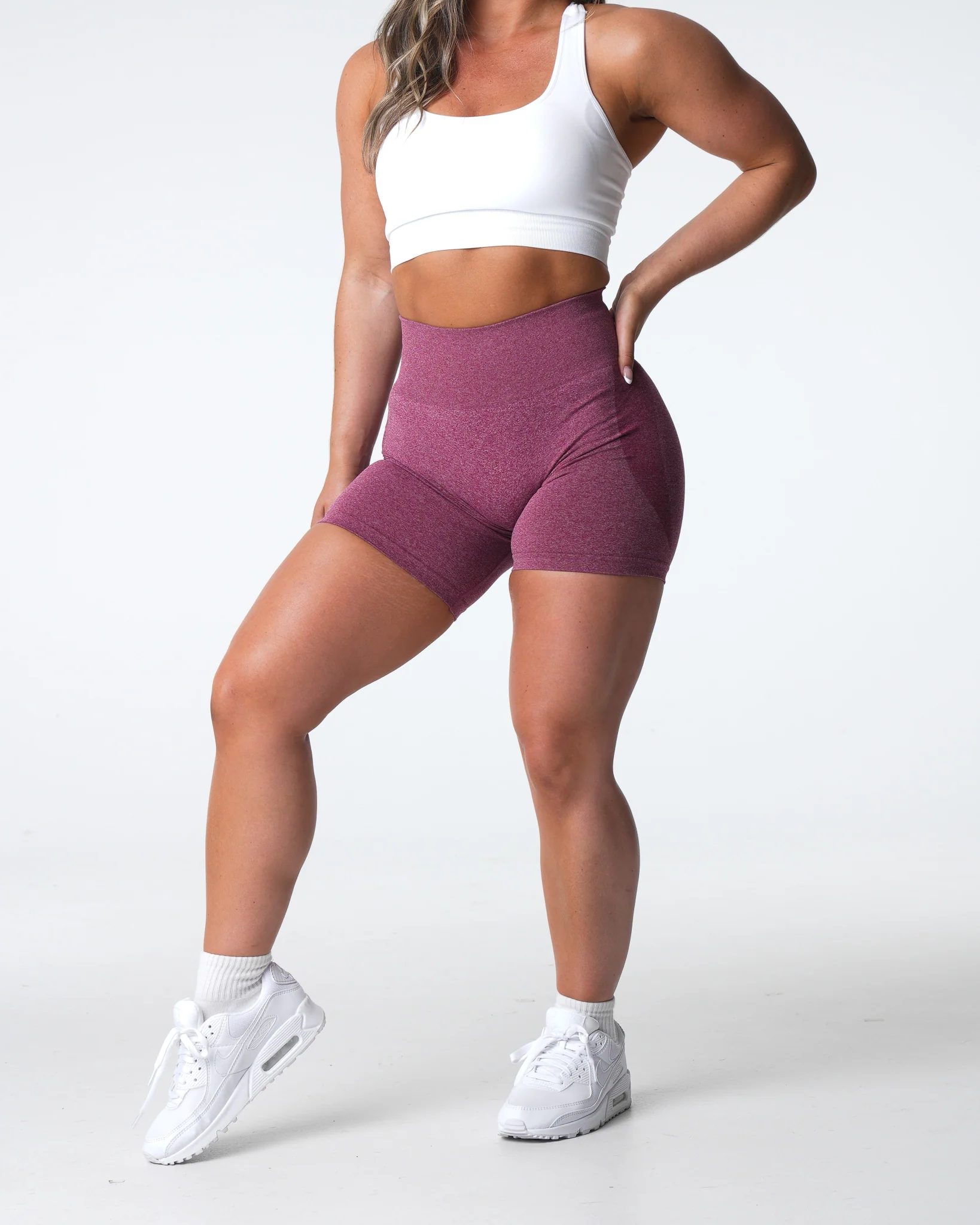 Maroon Contour Seamless Shorts - Image 4
