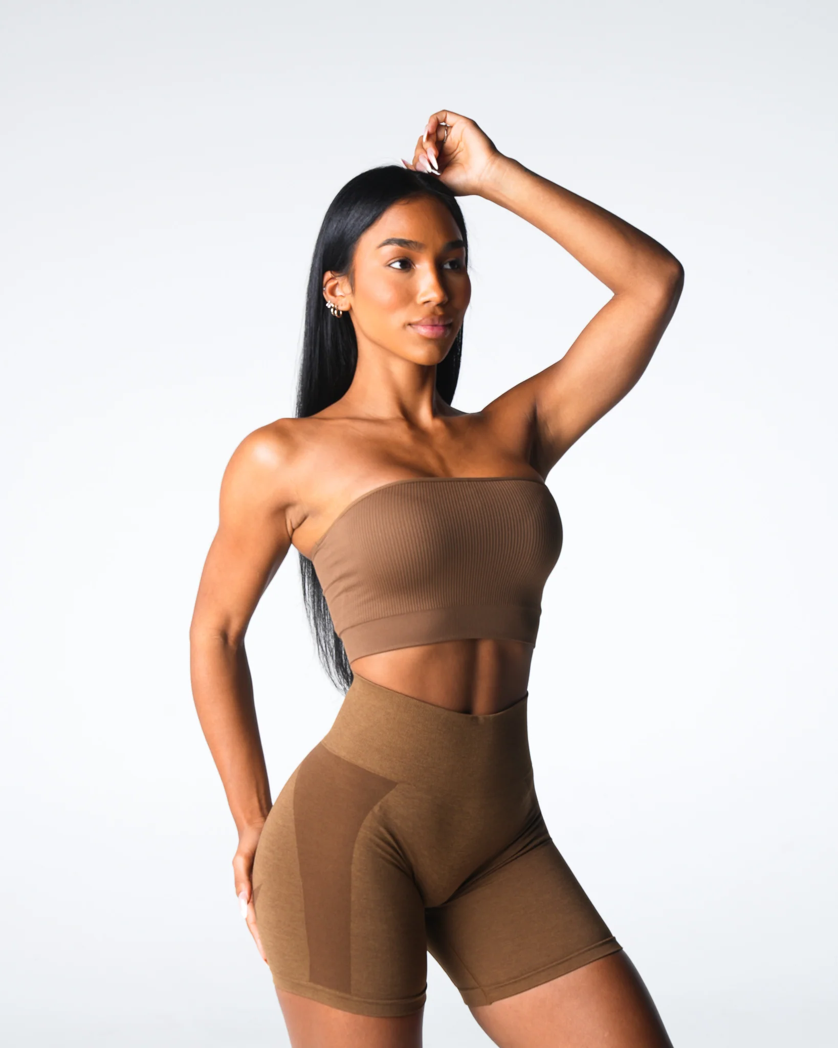 Mocha Conquer Ribbed Seamless Bra - Image 3