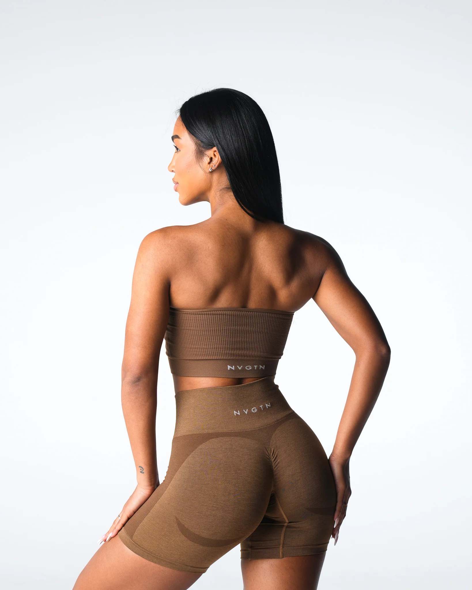 Mocha Conquer Ribbed Seamless Bra - Image 4