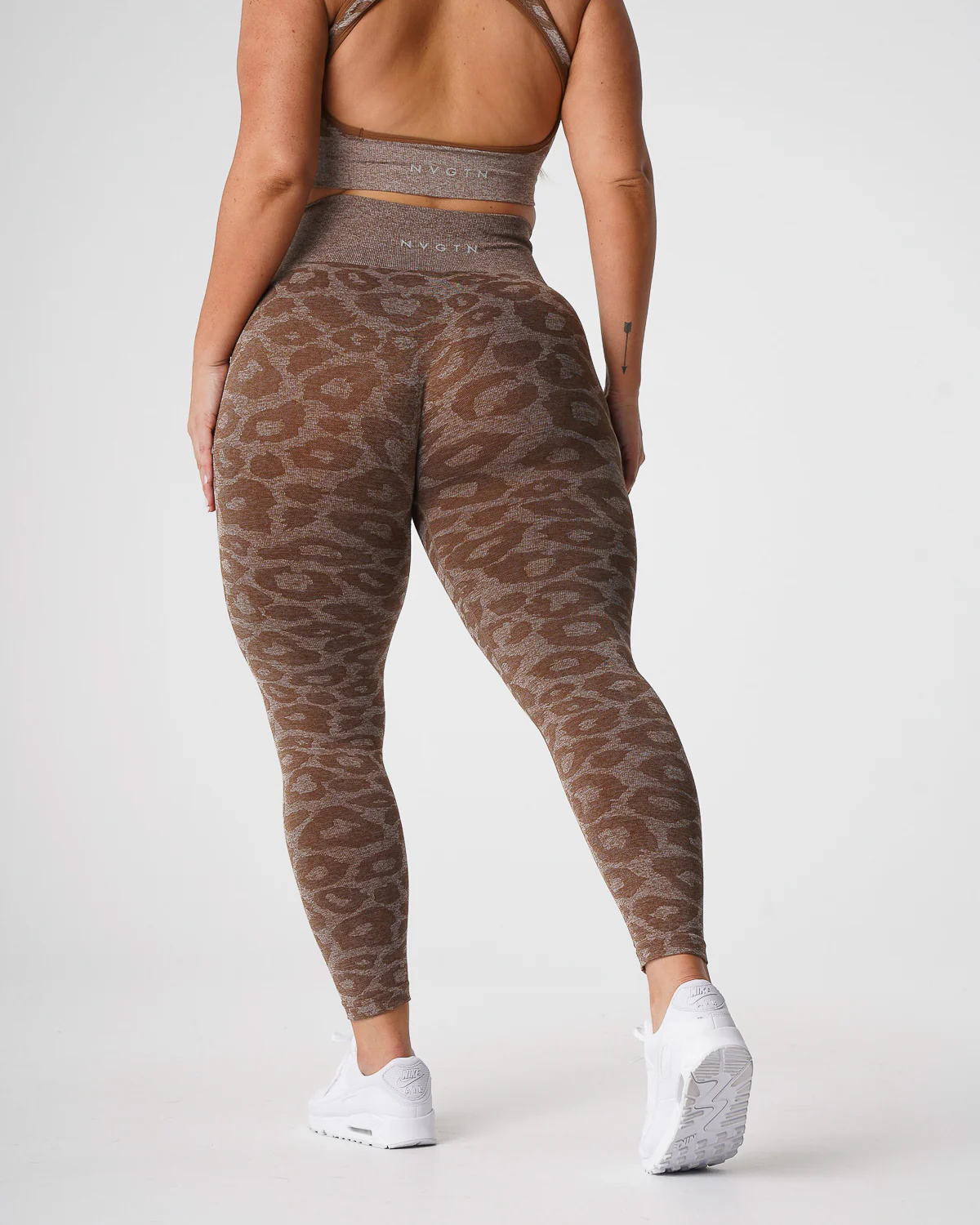 Mocha Leopard Seamless Leggings - Image 4
