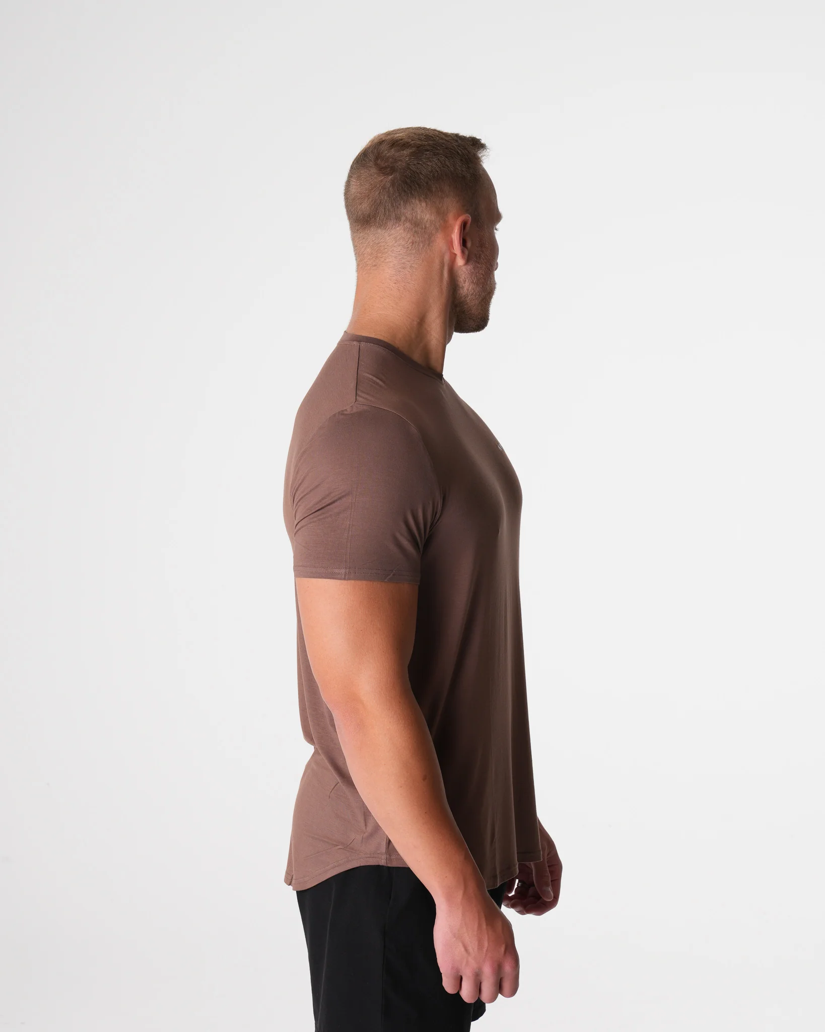 Mocha Tech Fitted Tee - Image 4