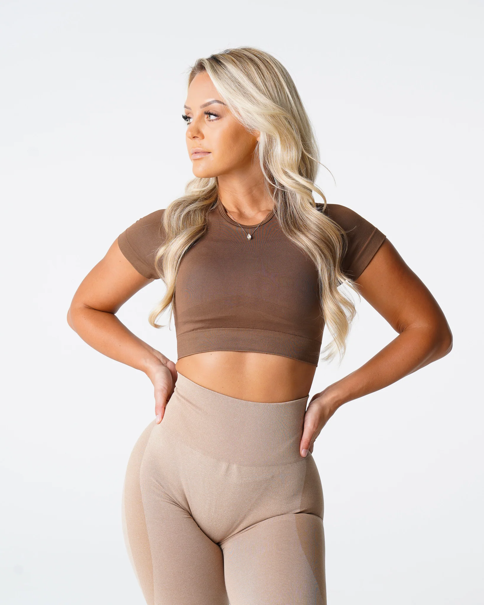 Mocha Vortex Seamless Bra Top - Image 3