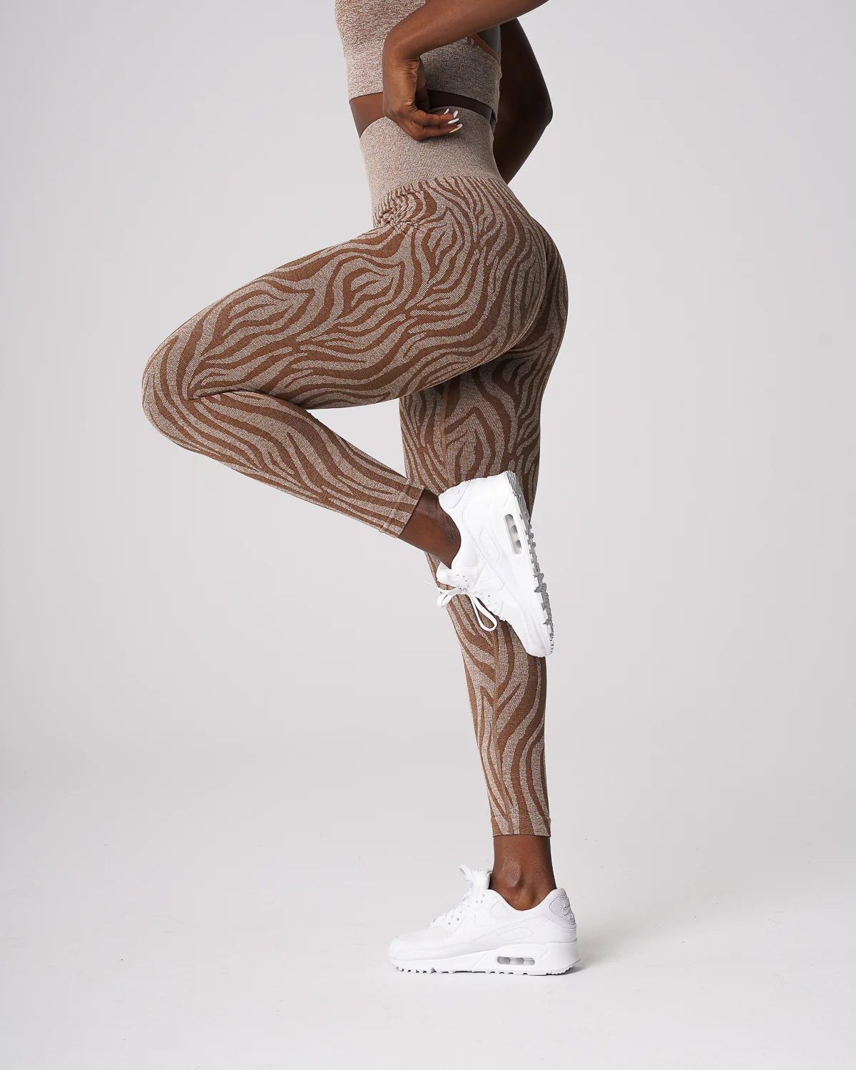 Mocha Zebra Seamless Leggings - Image 3