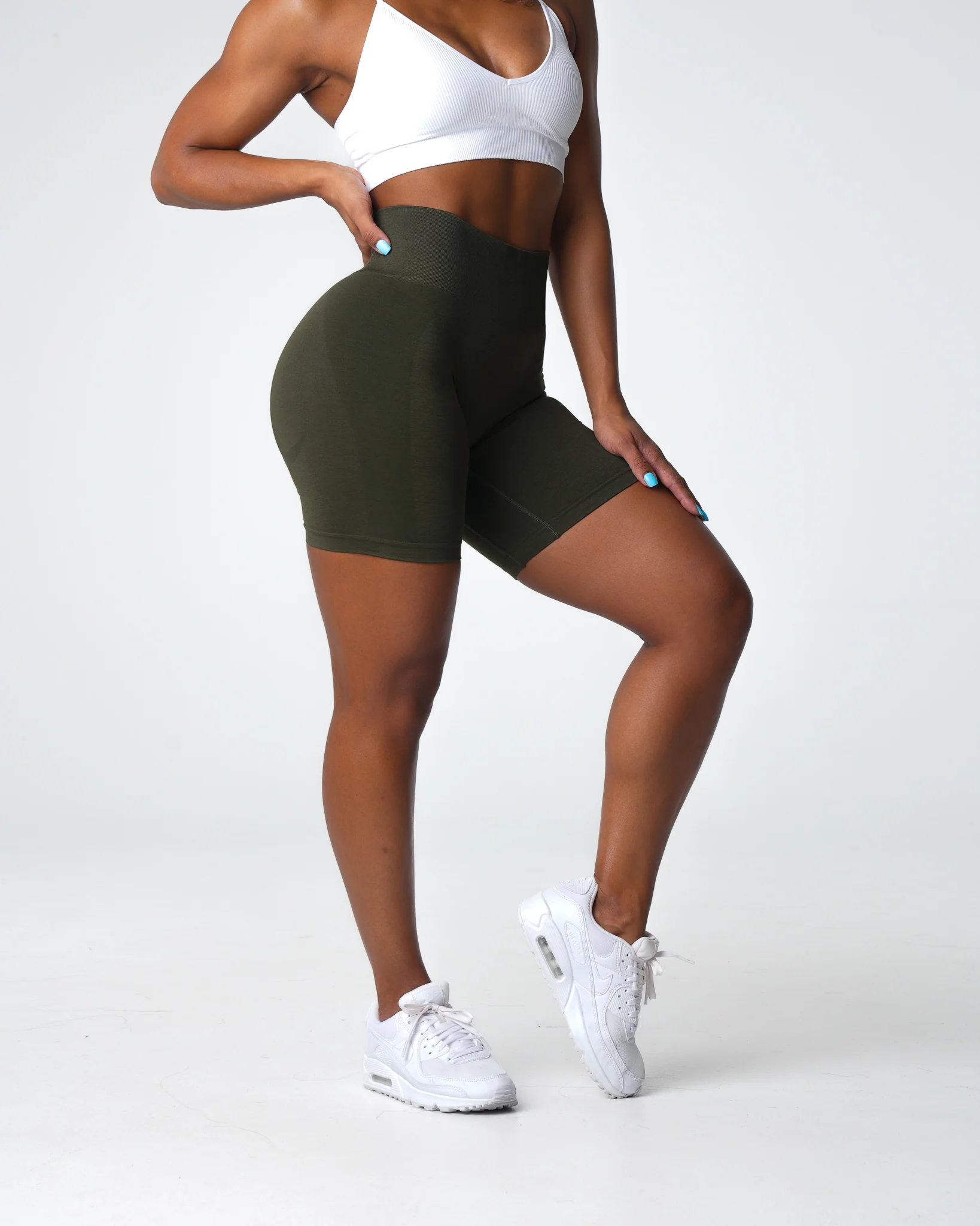 Olive Contour 2.0 Seamless Shorts - Image 4