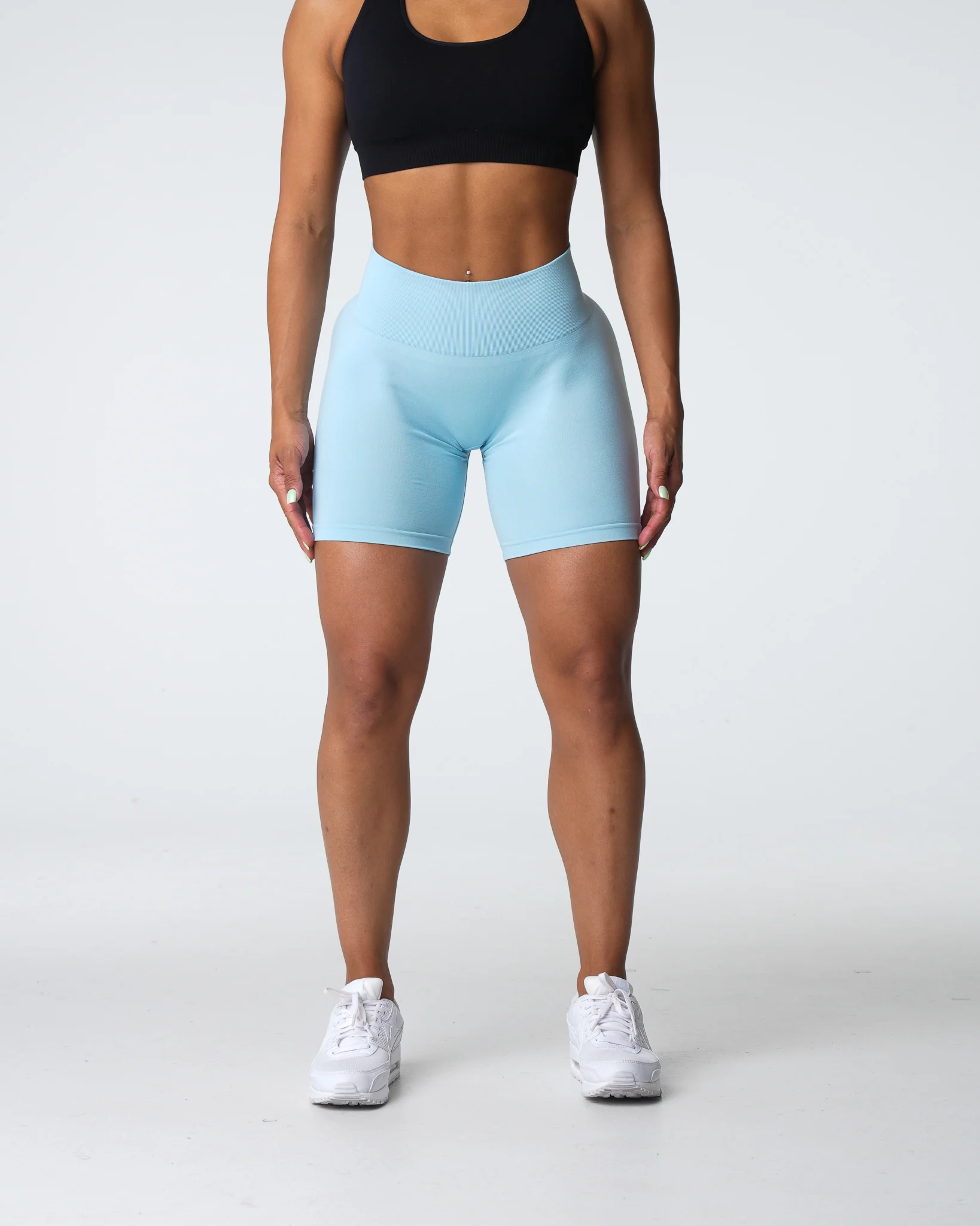 Pastel Blue Pro Seamless Shorts - Image 3