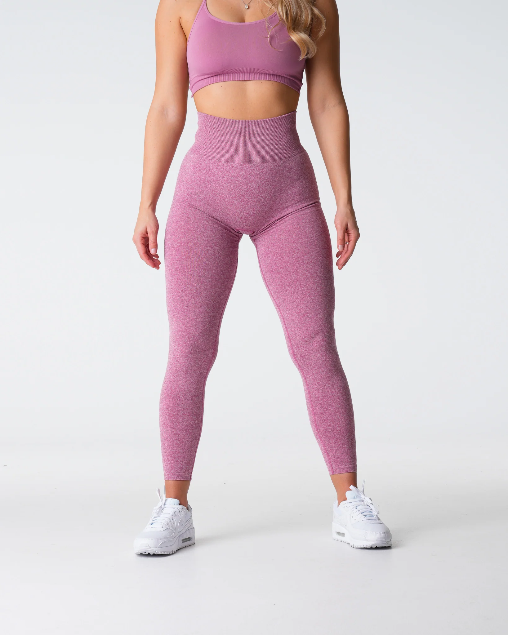 Pastel Pink Scrunch Seamless Leggings - Image 4