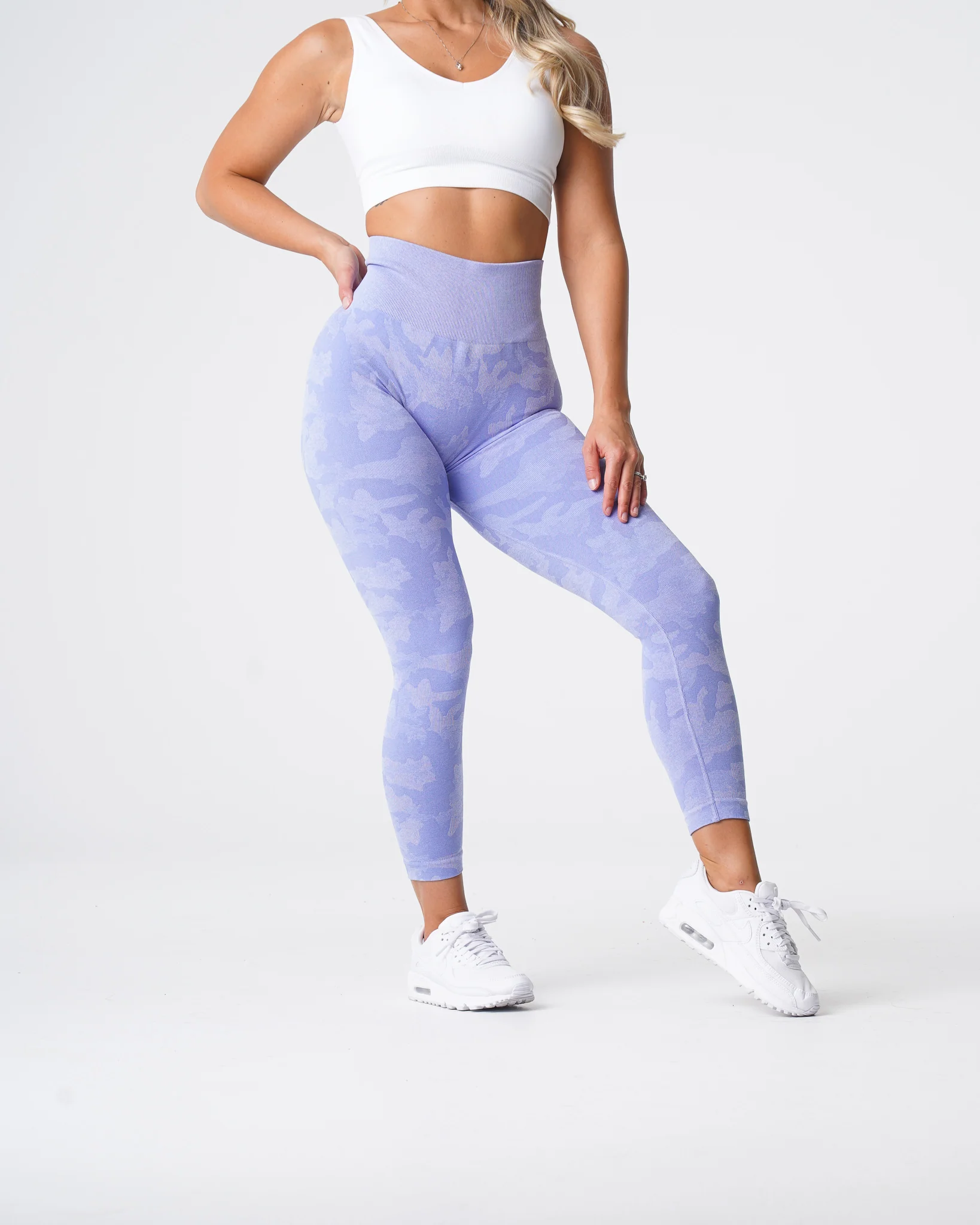 Periwinkle Camo Seamless Leggings - Image 3