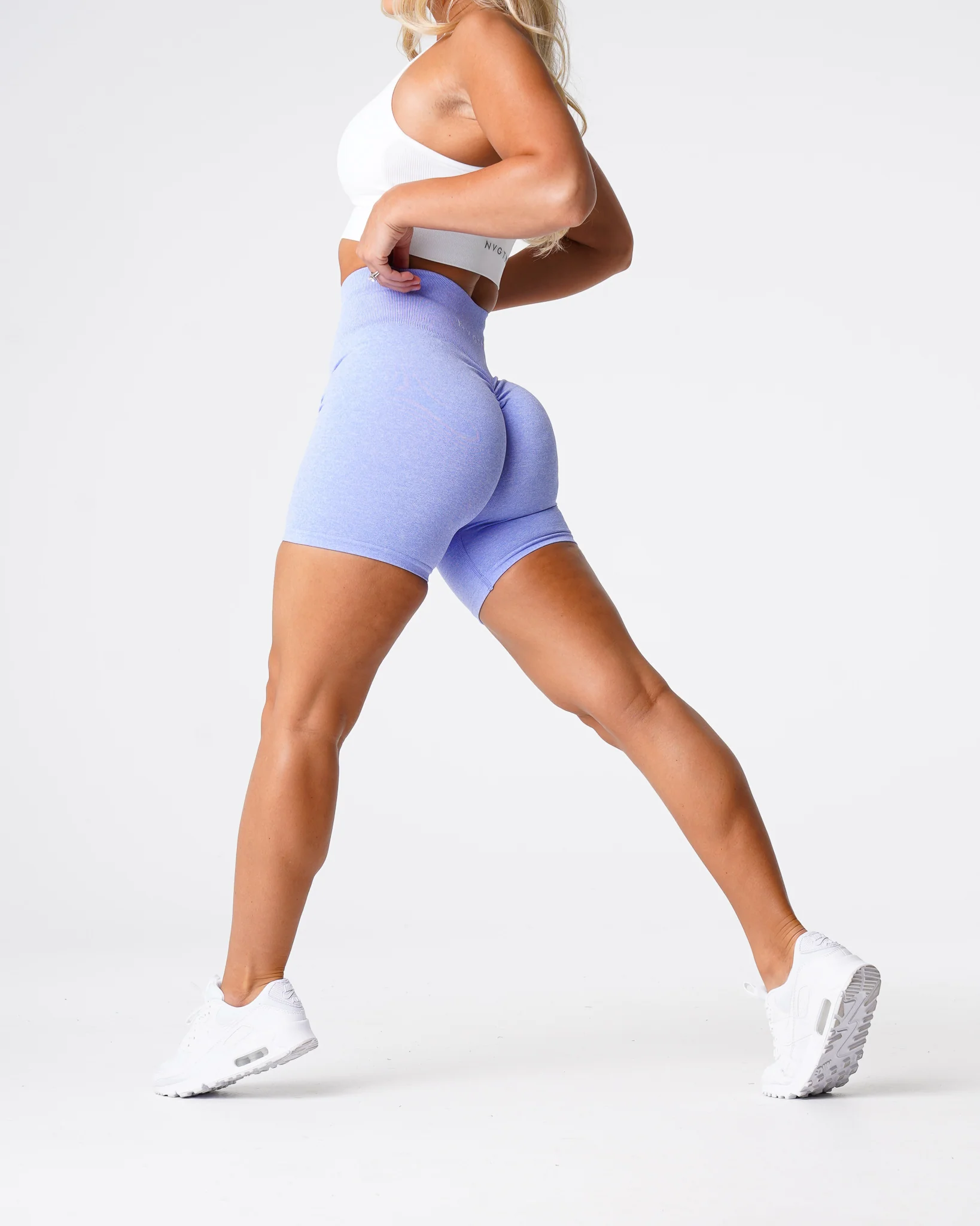 Periwinkle Scrunch Seamless Shorts - Image 4