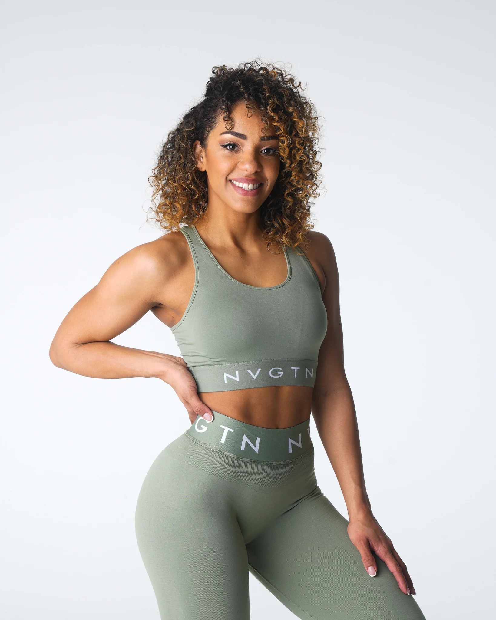 Sage Green Legacy Sport Seamless Bra - Image 3
