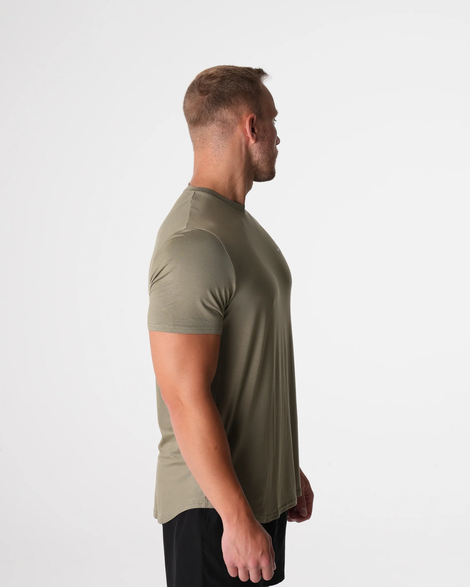 Sage Green Tech Fitted Tee - Image 4
