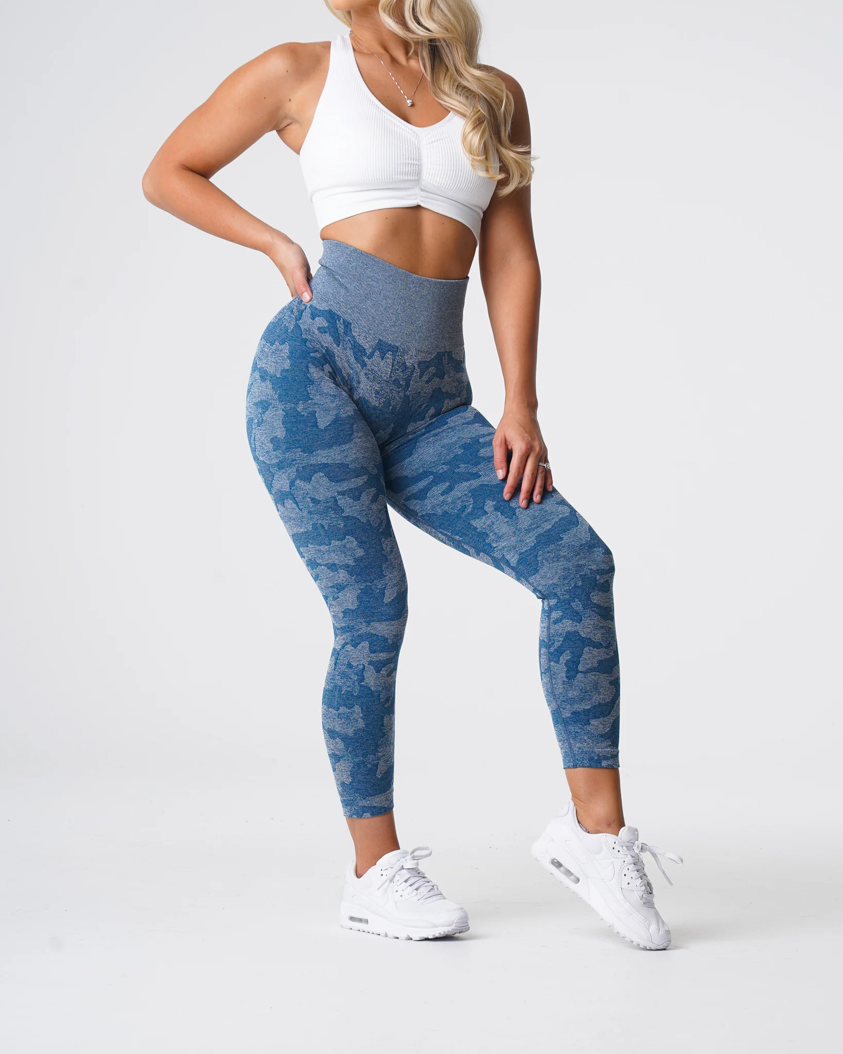 Slate Blue Camo Seamless Leggings - Image 3