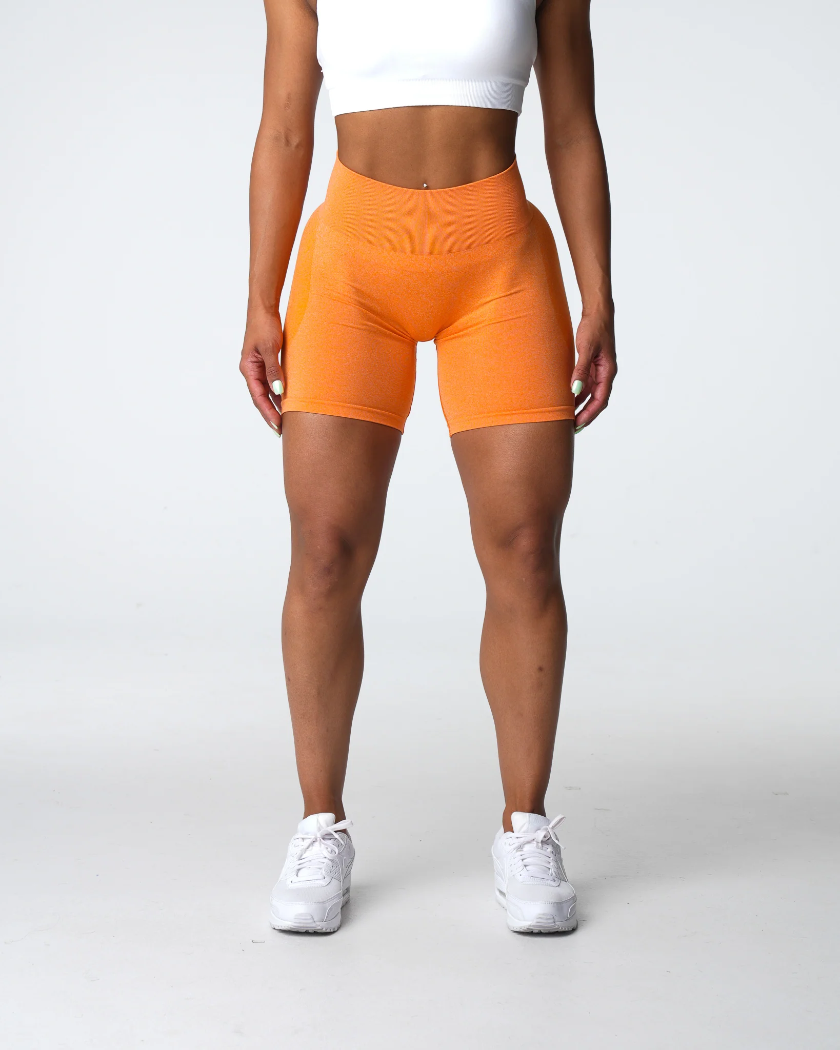 Sunset Orange Contour Seamless Shorts - Image 3