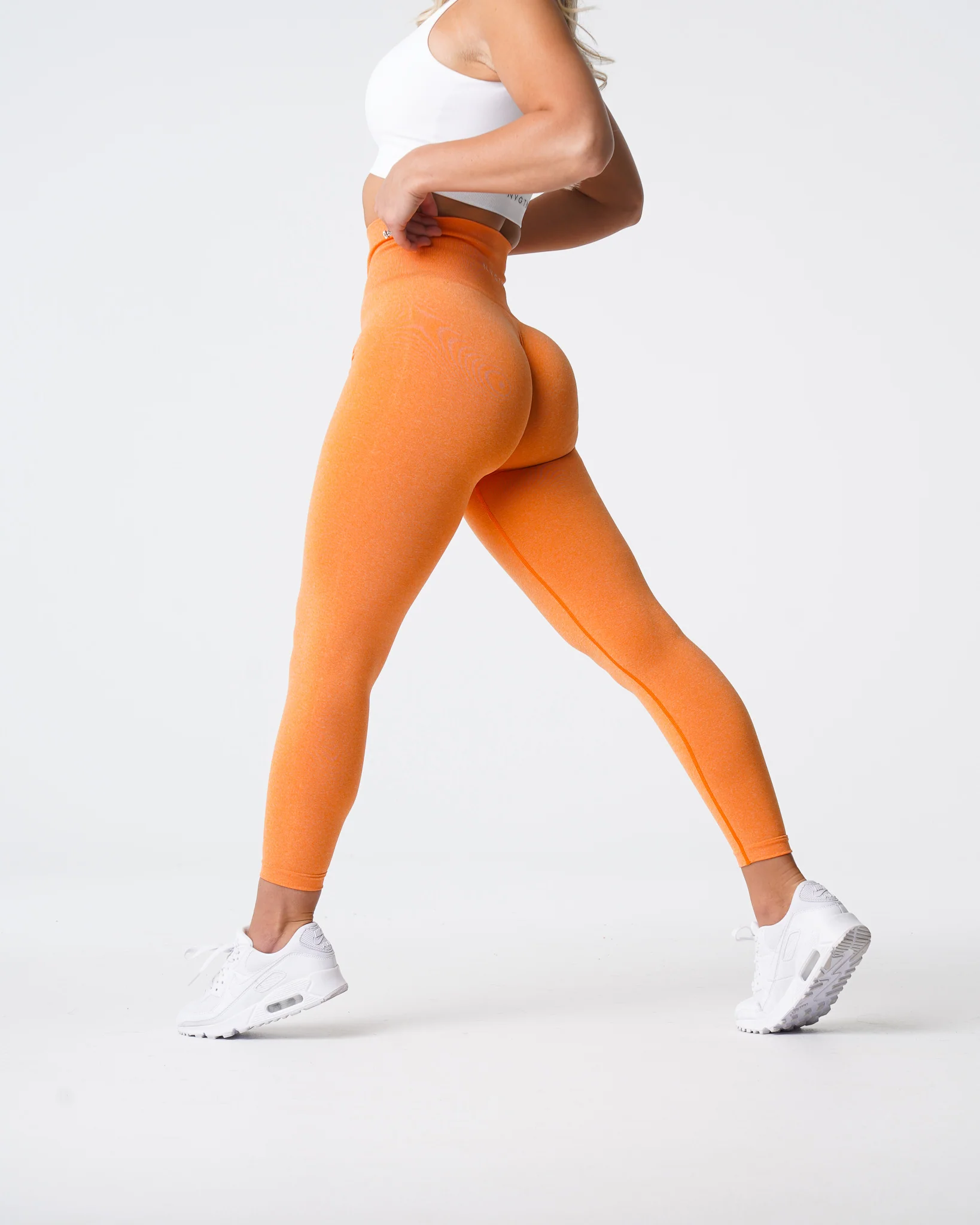Sunset Orange NV Seamless Leggings - Image 4