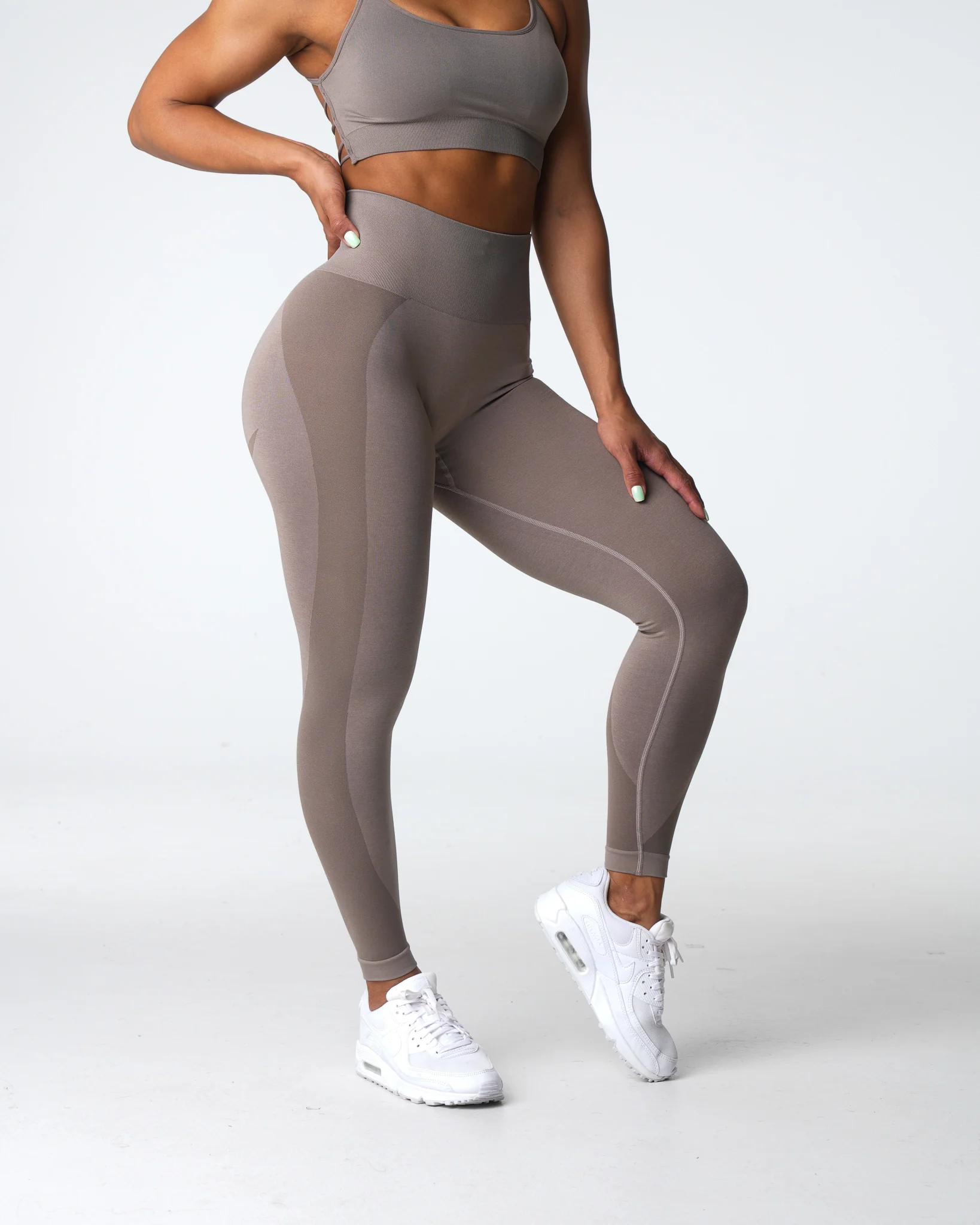 Taupe Contour 2.0 Seamless Leggings - Image 4