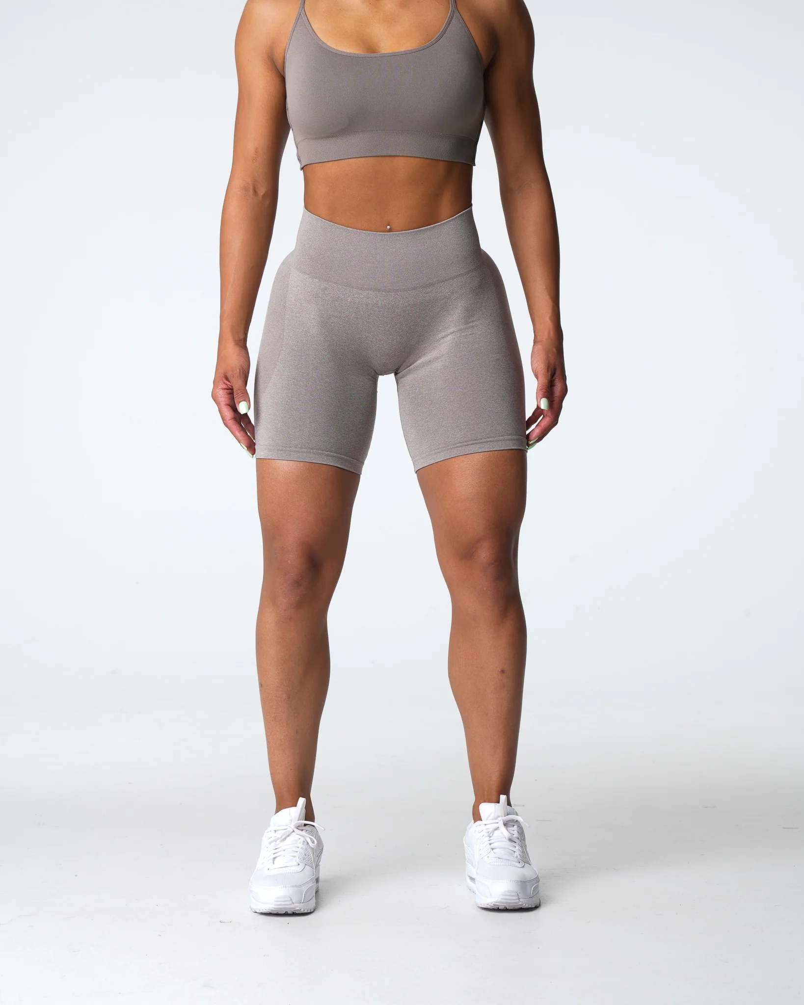 Taupe Contour Seamless Shorts - Image 3