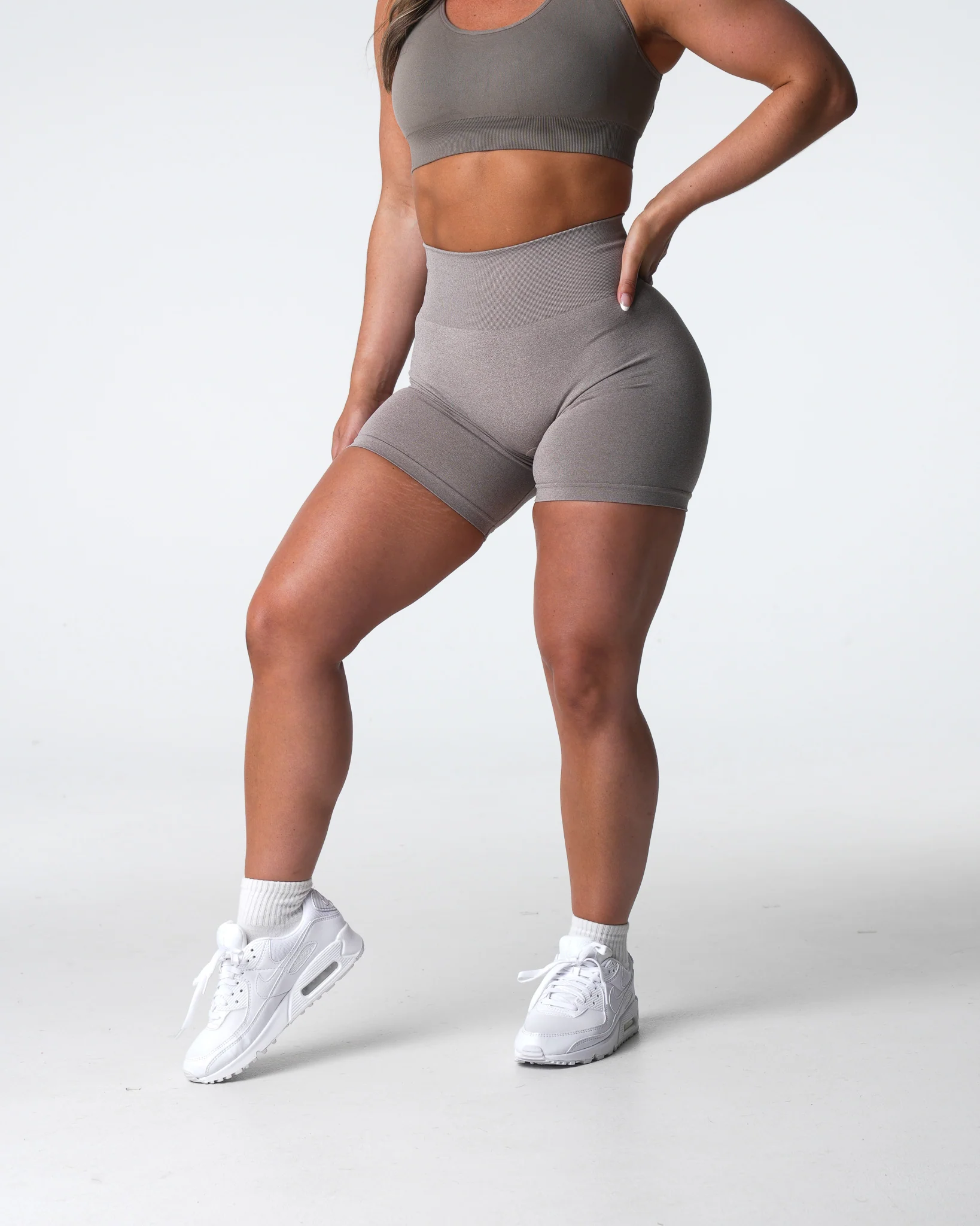 Taupe Pro Seamless Shorts - Image 4