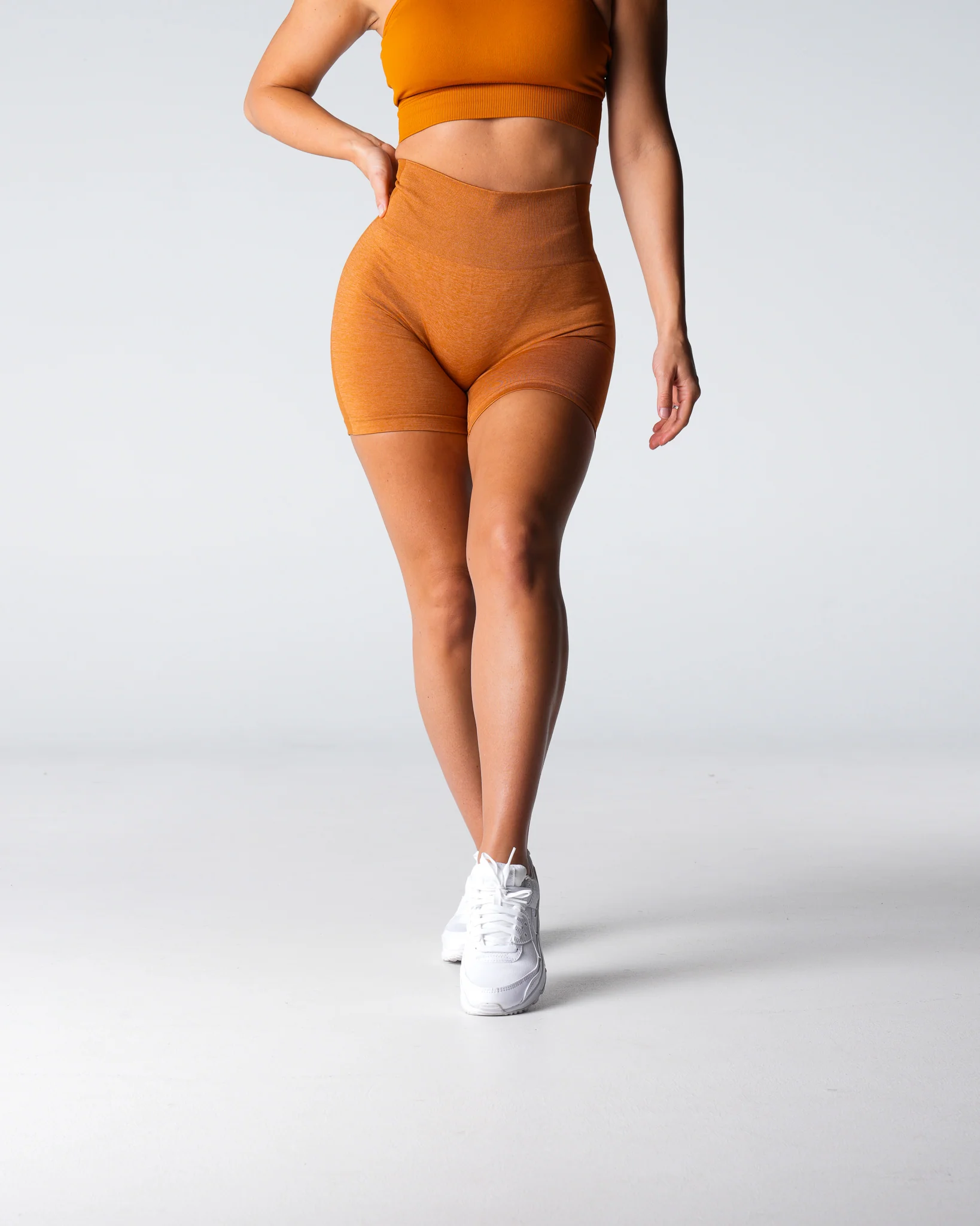 Terracotta Performance Seamless Shorts - Image 3