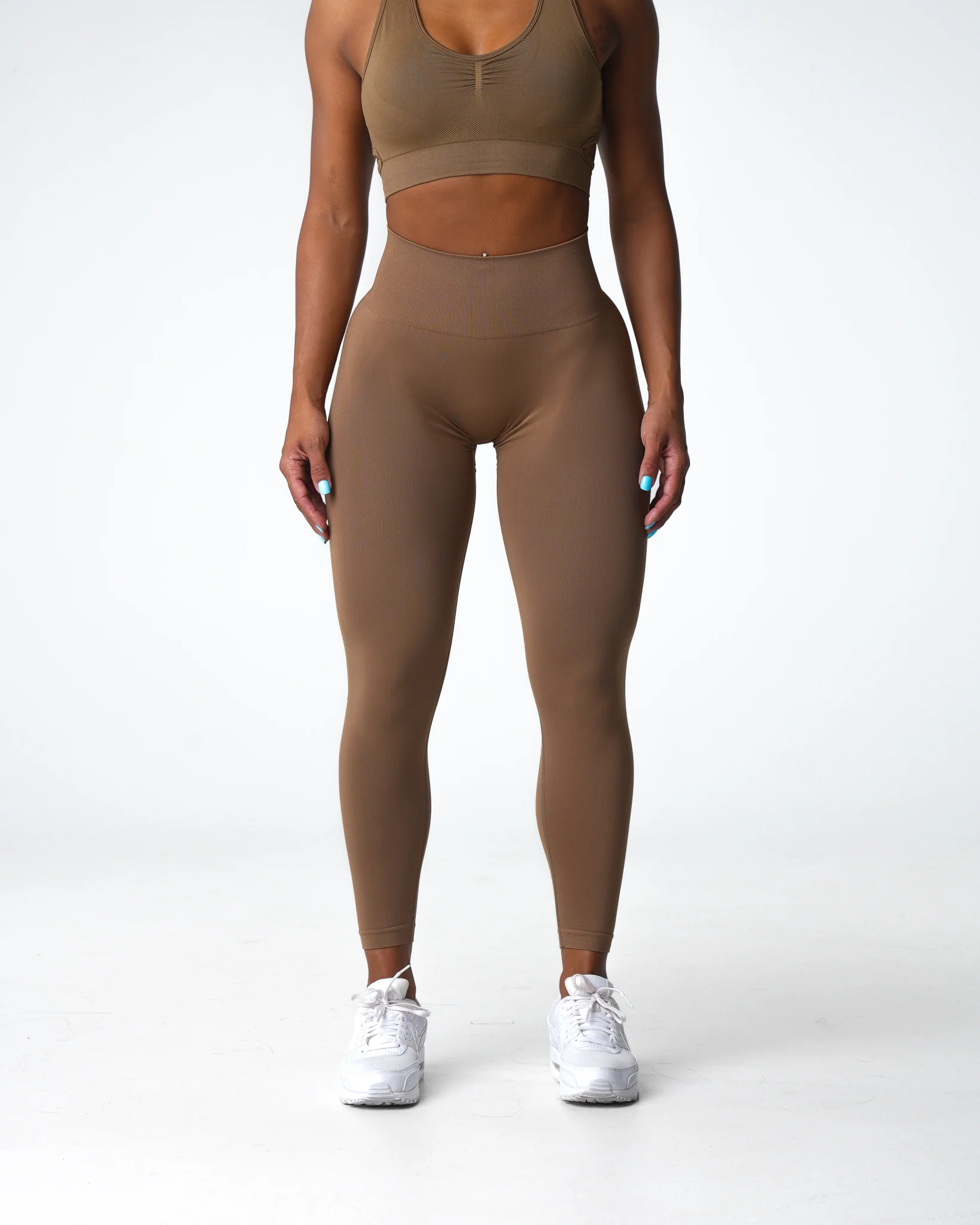 Toasted Almond Solid Seamless Leggings - Image 3