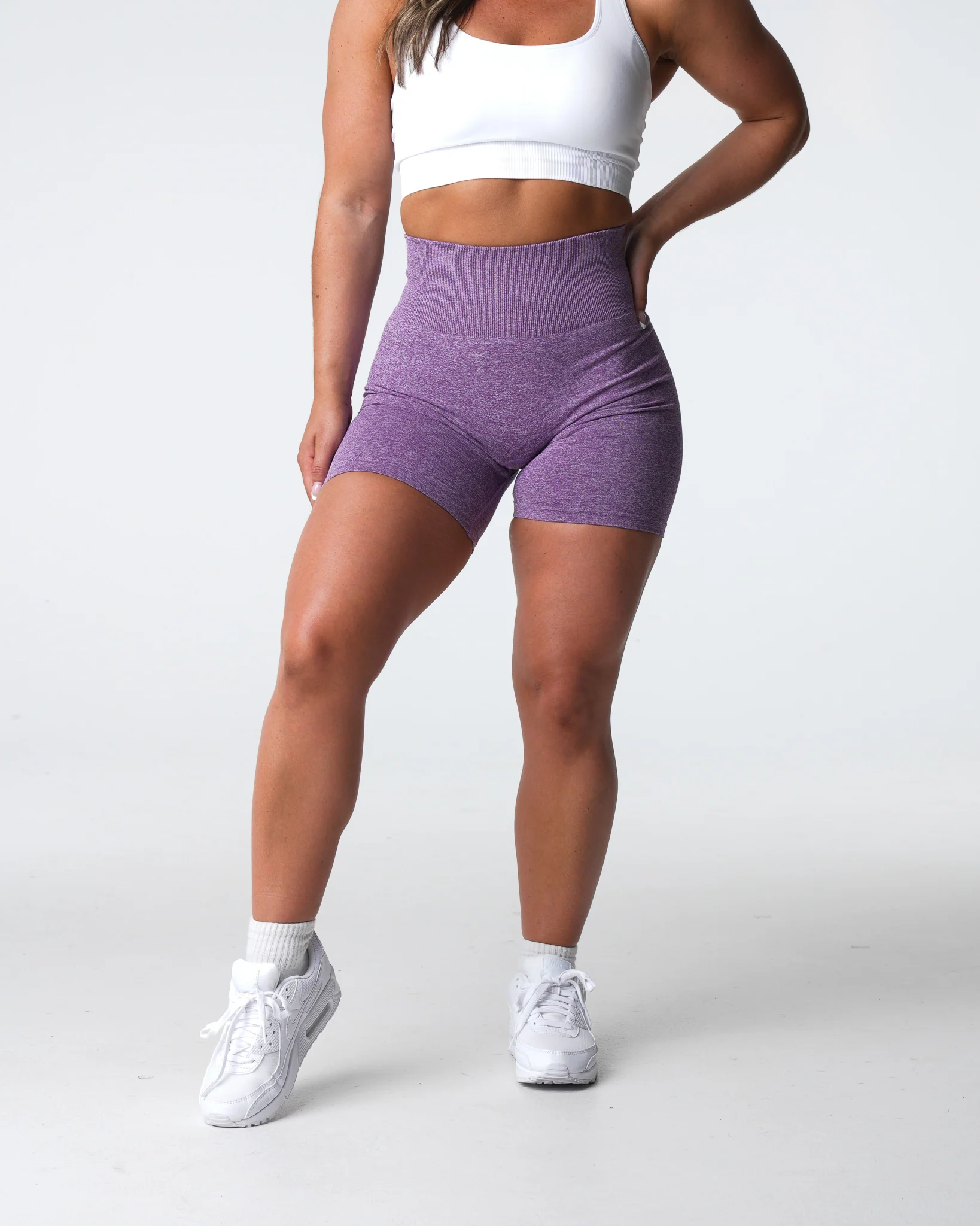Violet Scrunch Seamless Shorts - Image 3