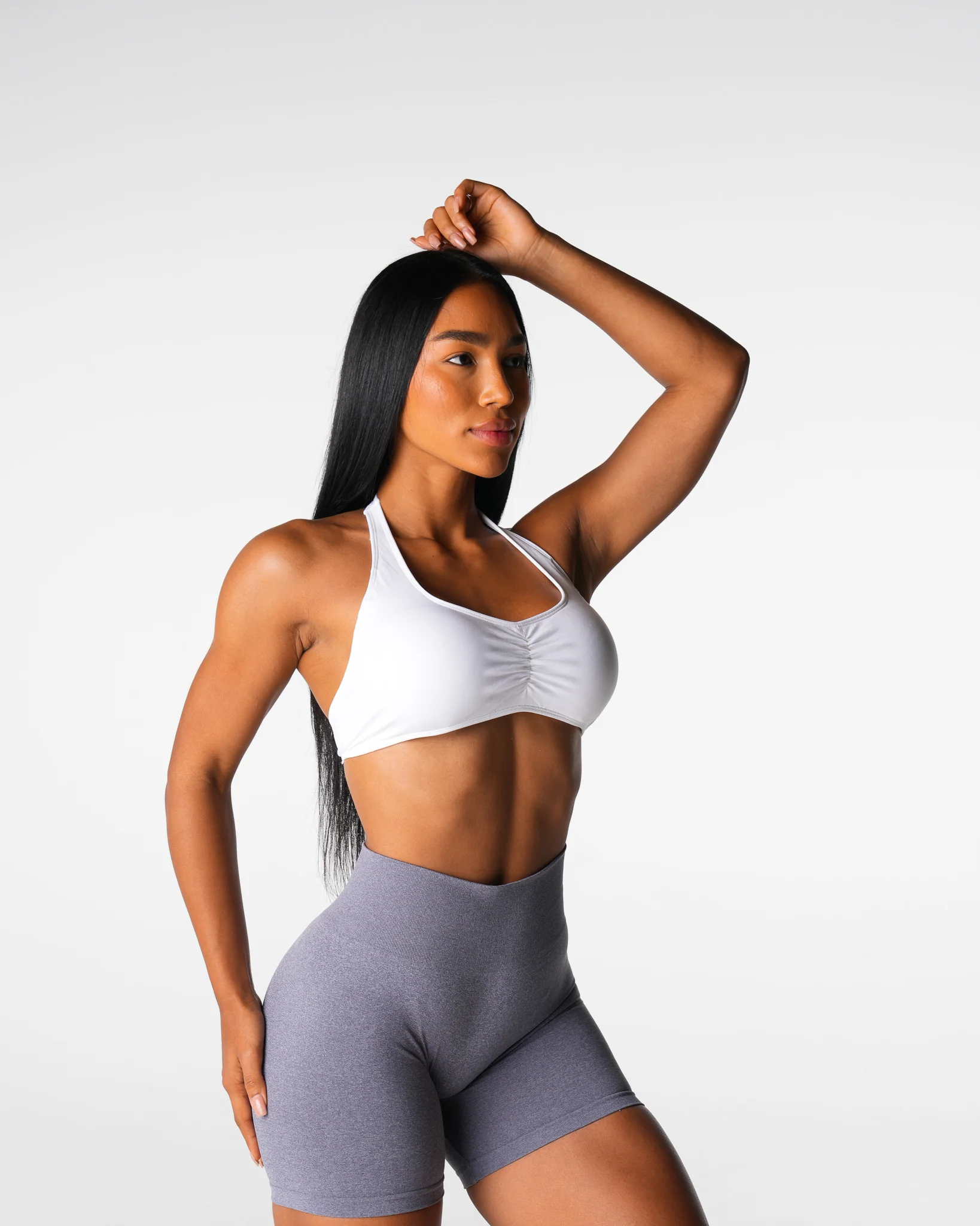 White Comeback Seamless Halter Bra - Image 3