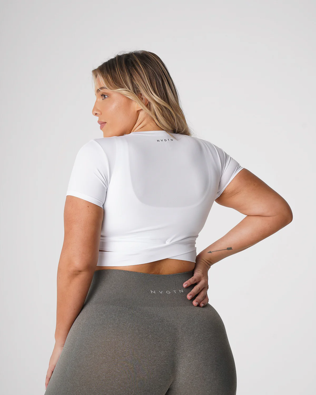 White Crossbody Tee - Image 4