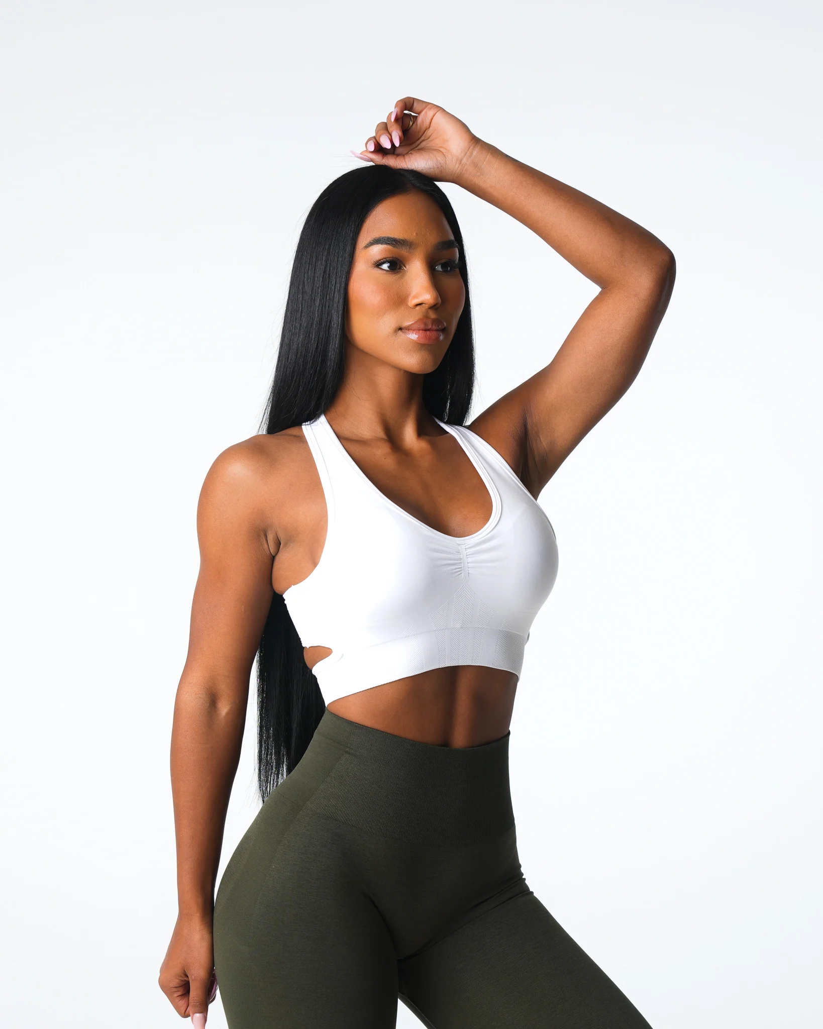 White Rise Seamless Bra - Image 3