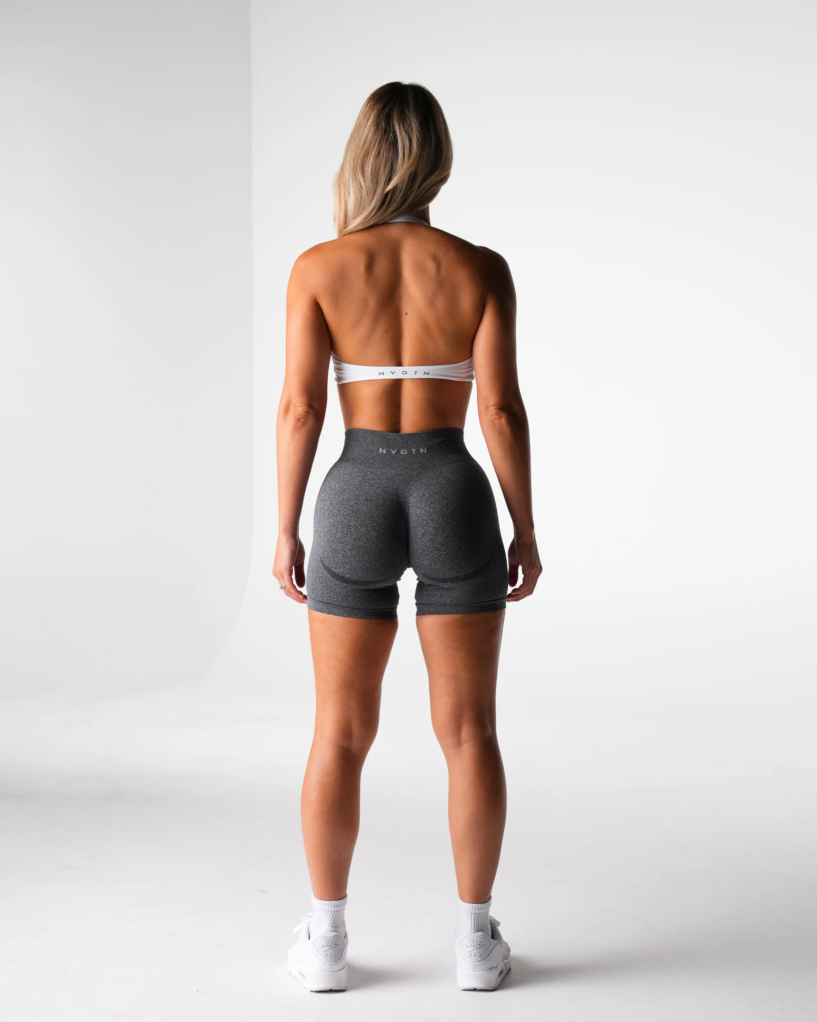 White Stunner Seamless Halter Bra - Image 4